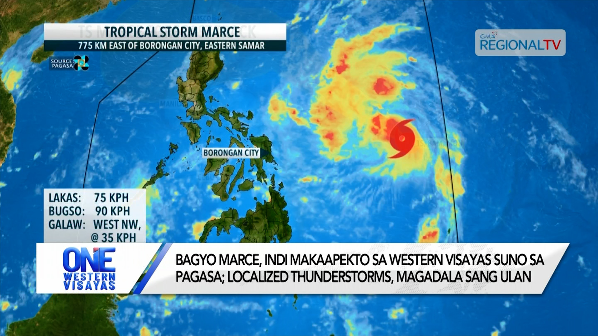 Bagyo Marce, Wala sang direkta nga epekto sa Western Visayas suno sa PAGASA