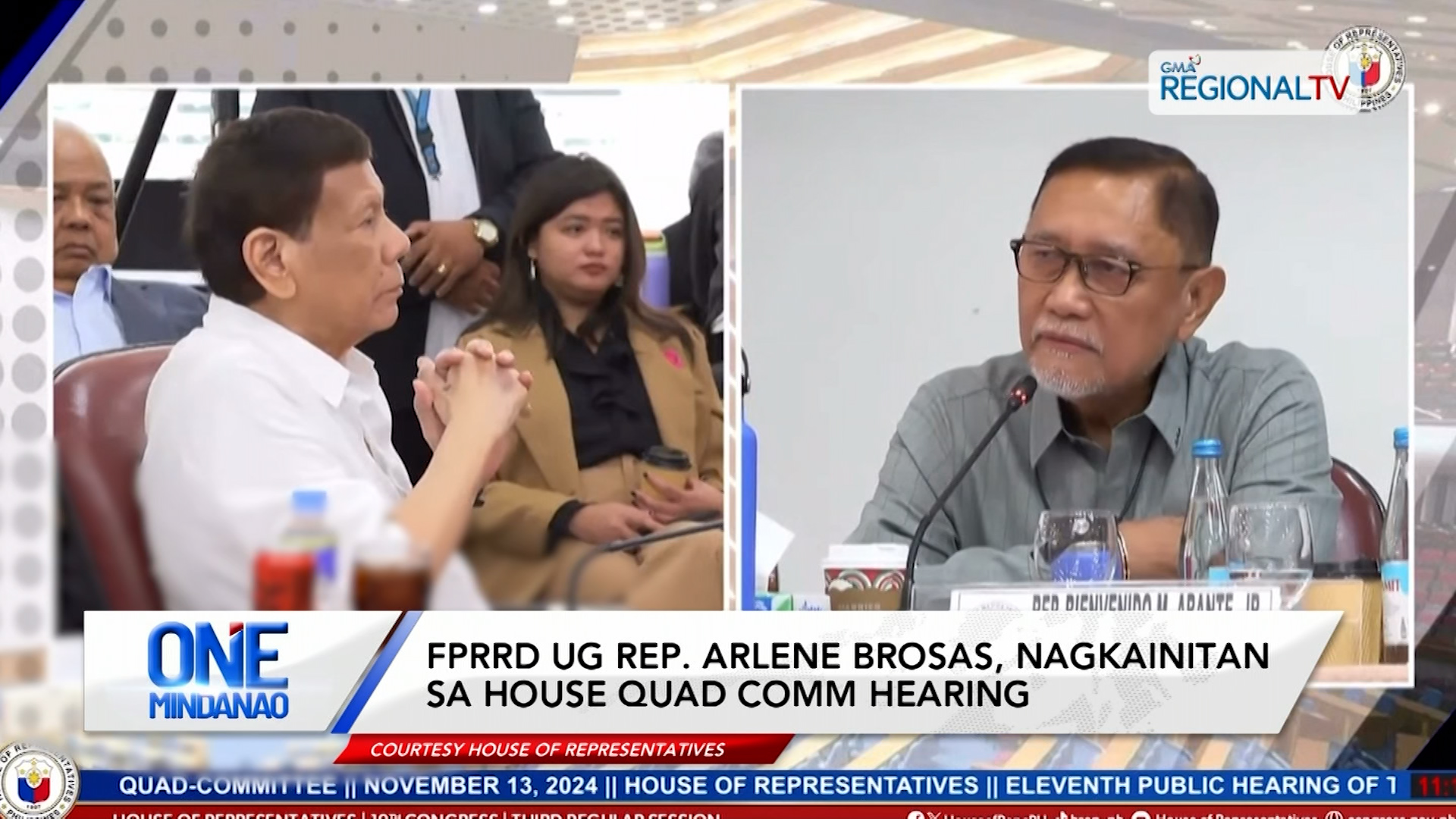 FPRRD ug Rep. Arlene Brosas, nagkainitan sa House Quad Comm Hearing