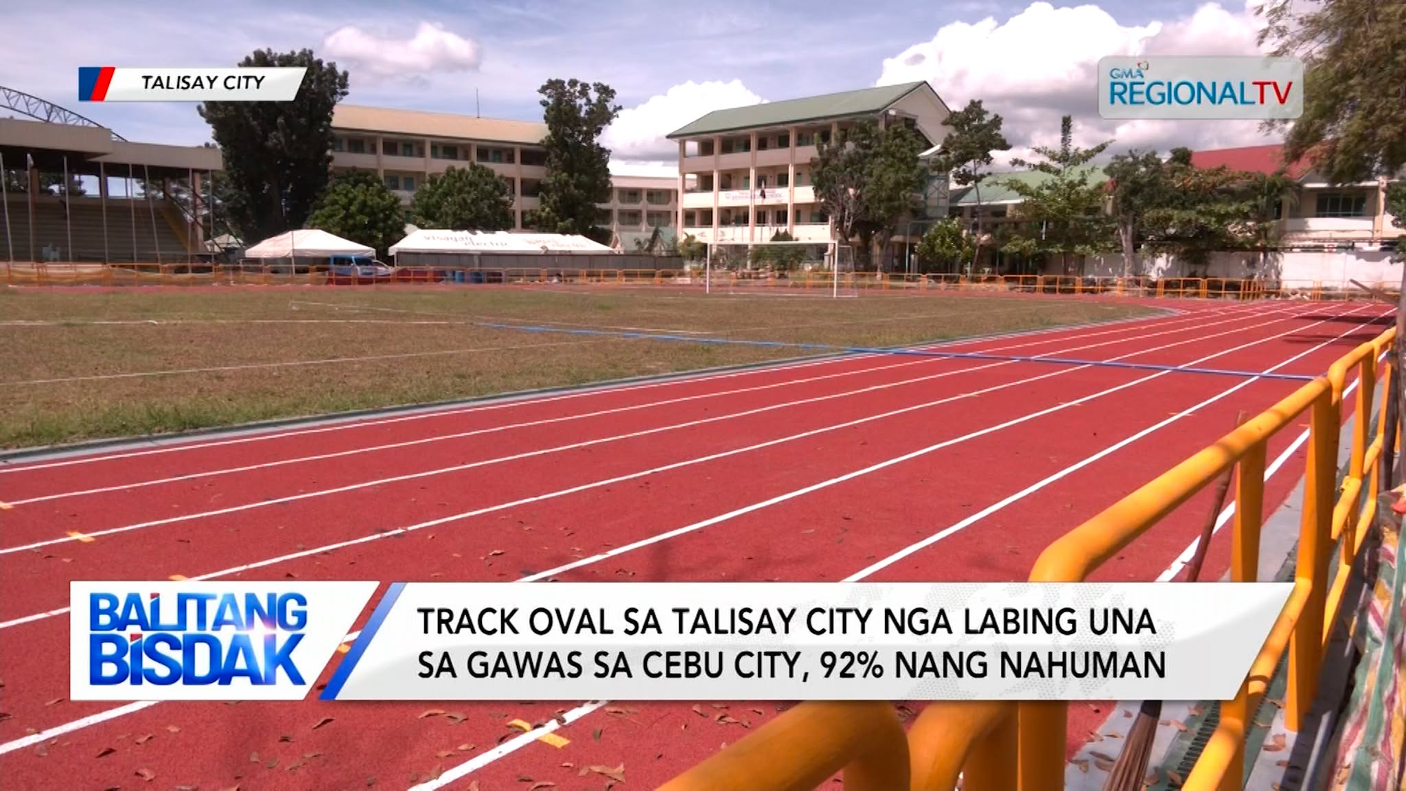 Track oval sa Talisay City nga labing una sa gawas sa Cebu City, 92% nang nahuman