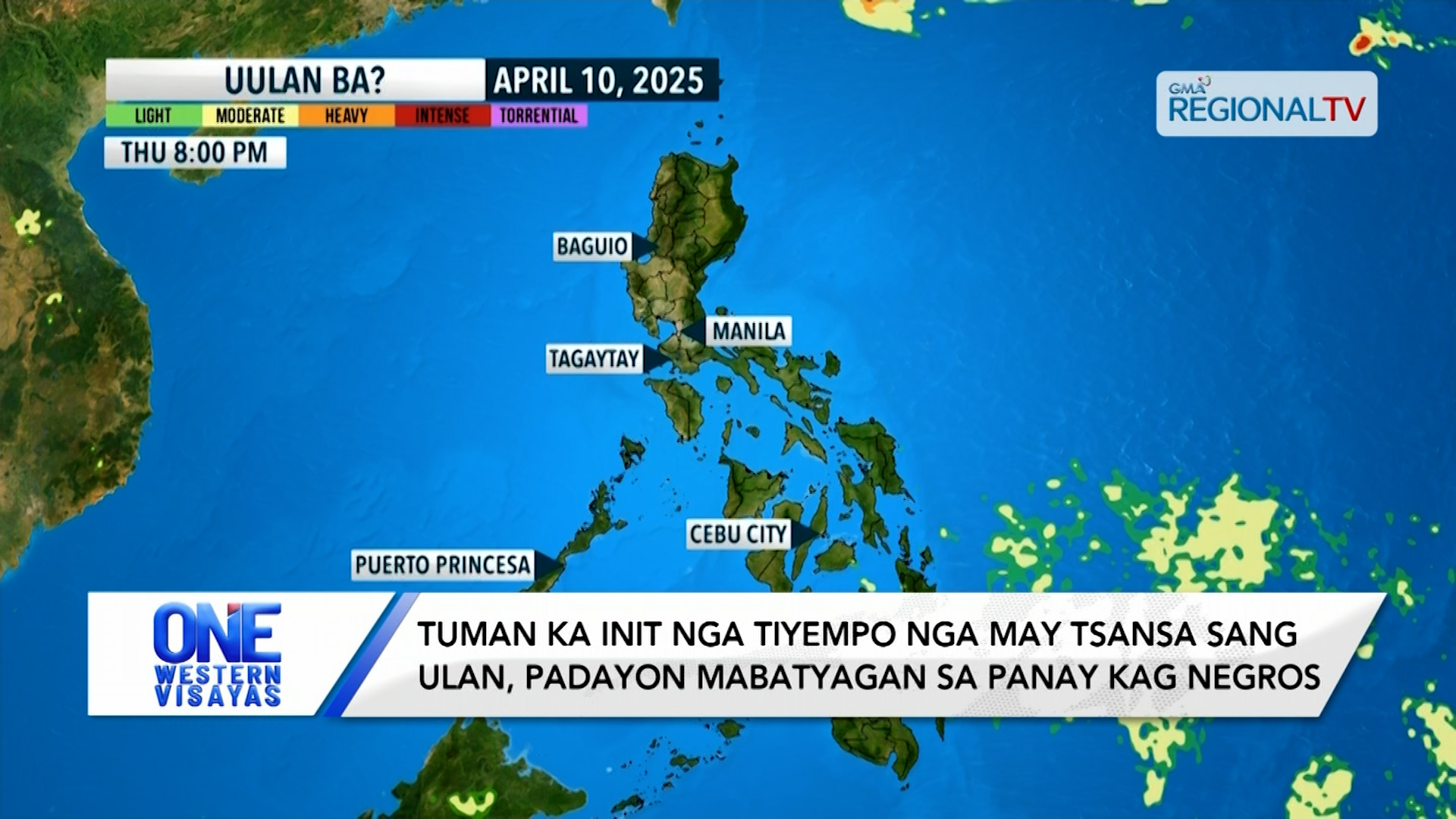 Tuman ka init nga tiyempo nga may tsansa sang ulan sa Panay kag Negros