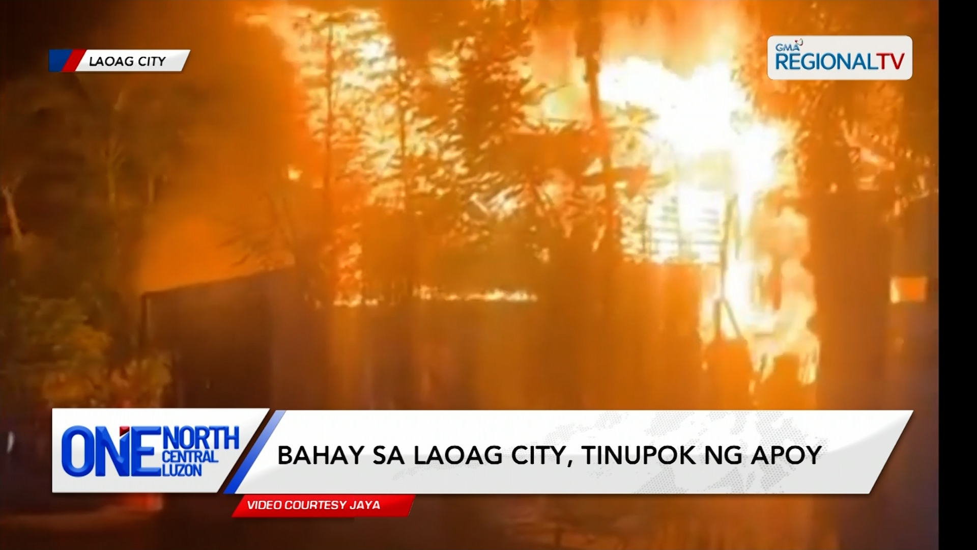 Bahay sa Laoag City, tinupok ng apoy
