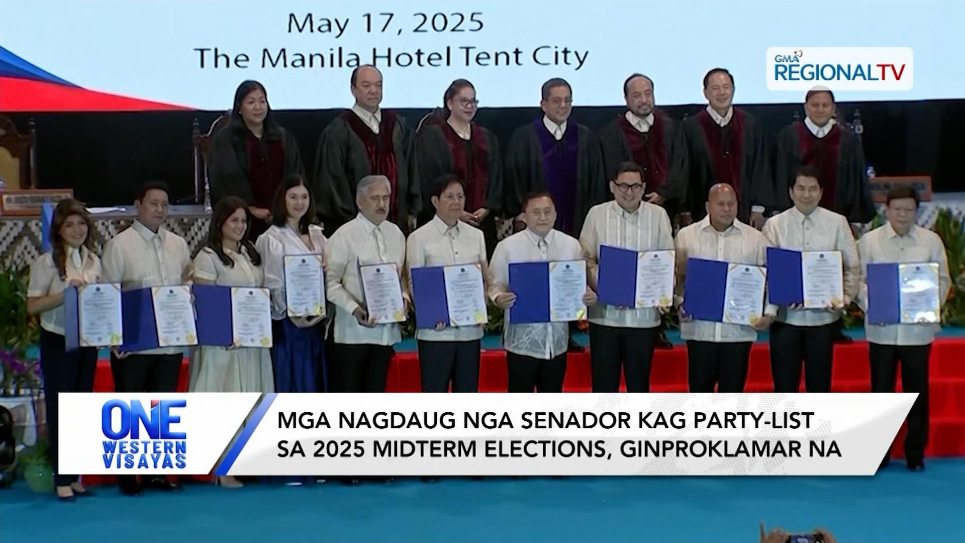 Mga nagdaug nga Senador kag Party-list sa 2025 midterm elections ginproklamar na