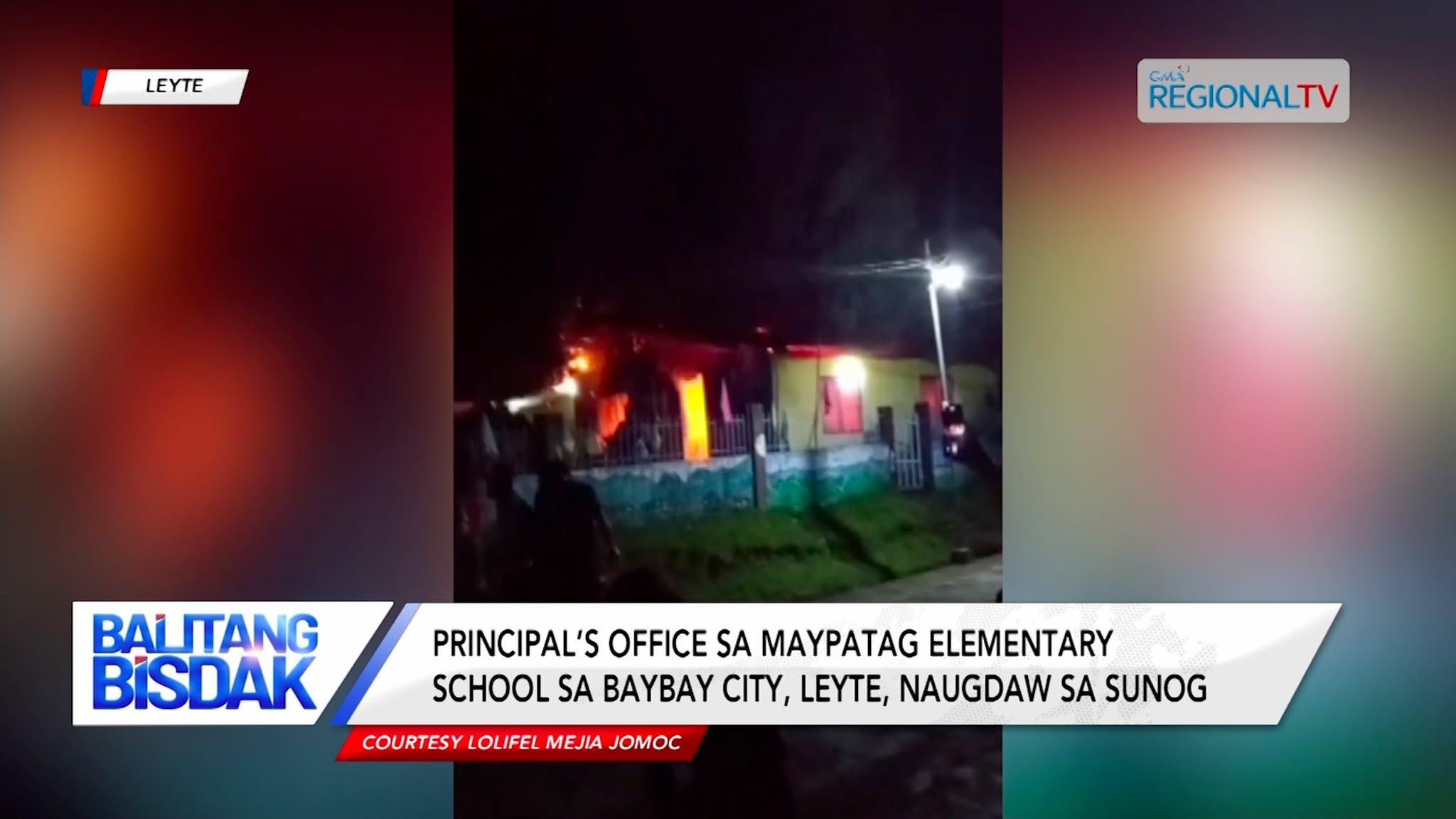 Principal’s office sa Maypatag Elementary School sa Baybay City, Leyte, nasunog