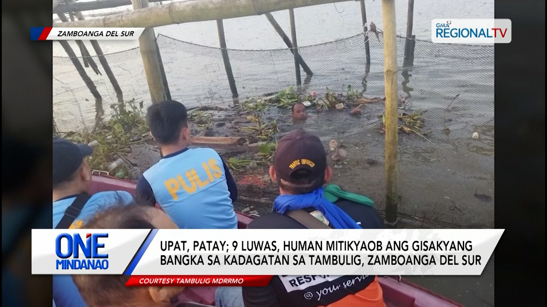 Upat, patay; 9 luwas, human mitikyaob ang bangka sa  Zamboanga del Sur