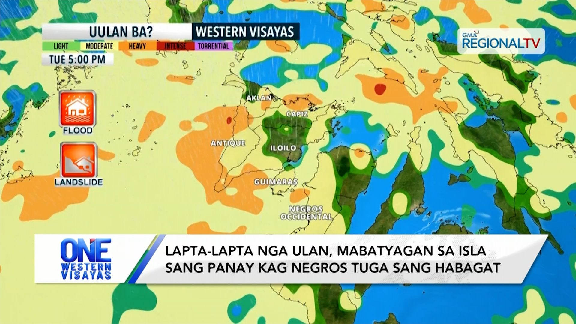 Lapta-lapta nga ulan mabatyagan sa isla sang Panay kag Negros tuga sang habagat