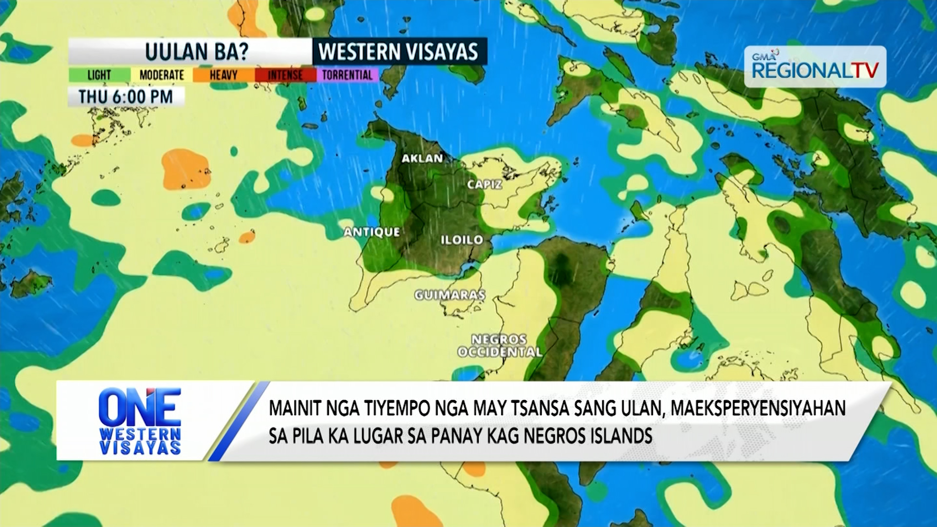 Mainit nga tiyempo nga may tsansa sang ulan sa Panay kag Negros Islands
