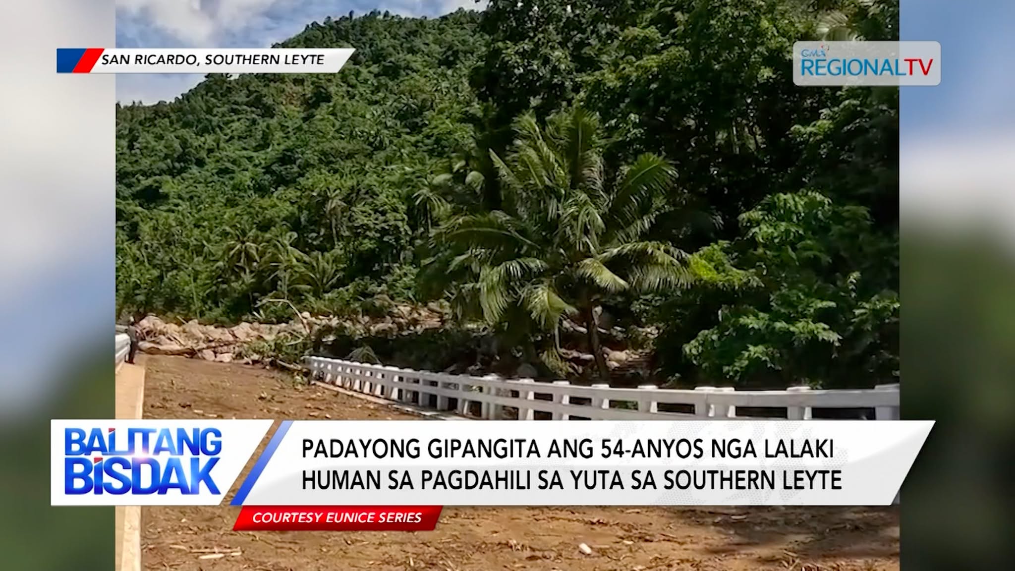 Padayong gipangita ang 54-anyos nga lalaki human sa landslide sa Southern Leyte