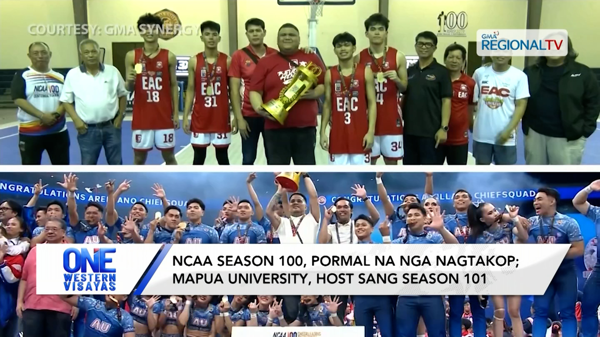 NCAA Season 100, pormal na nga nagtakop; Mapua University, host sang Season 101