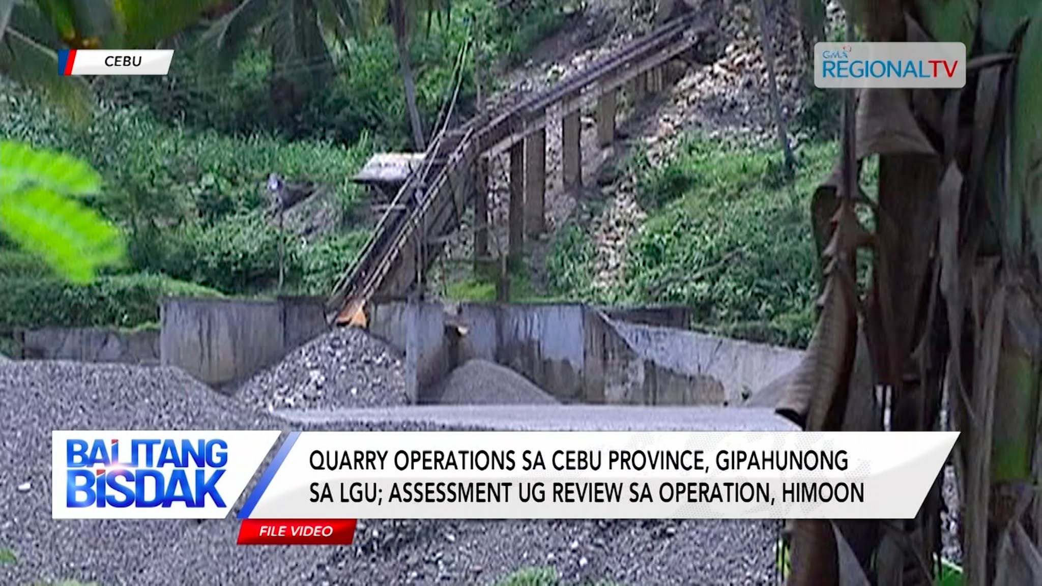 Quarry Activities sa Tibuok Probinsya sa Sugbo, Gipahunong Sulod sa 30-adlaw | Balitang Bisdak