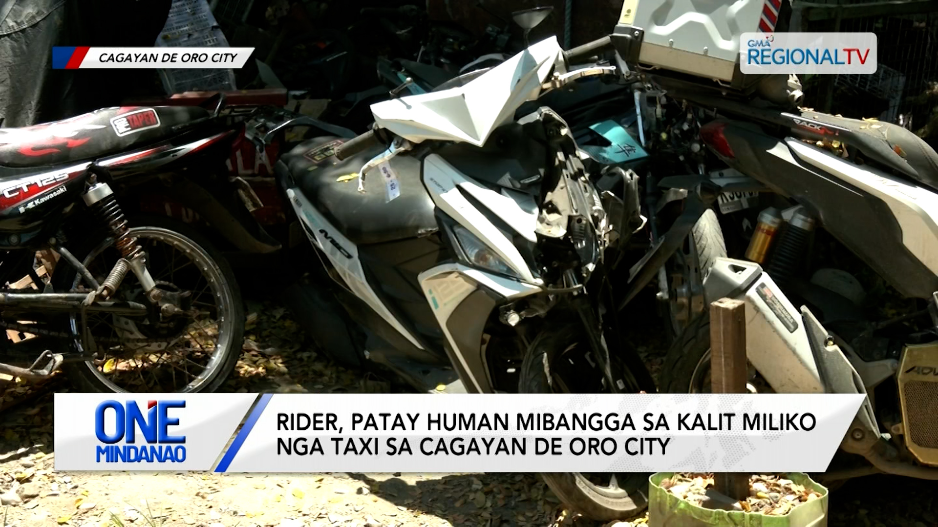 Rider, patay human mibangga sa kalit miliko nga taxi sa Cagayan de Oro City | One Mindanao