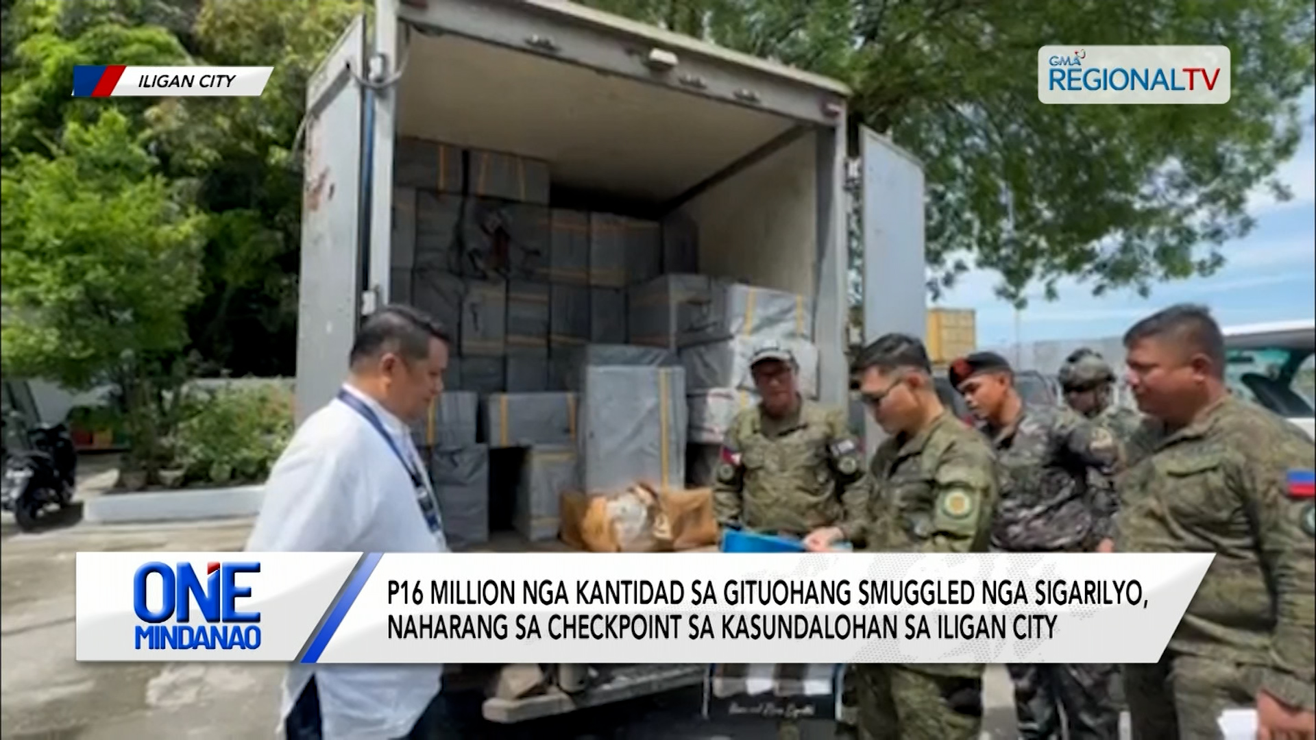 P16 Million sa smuggled nga sigarilyo, naharang sa checkpoint sa Iligan City | One Mindanao