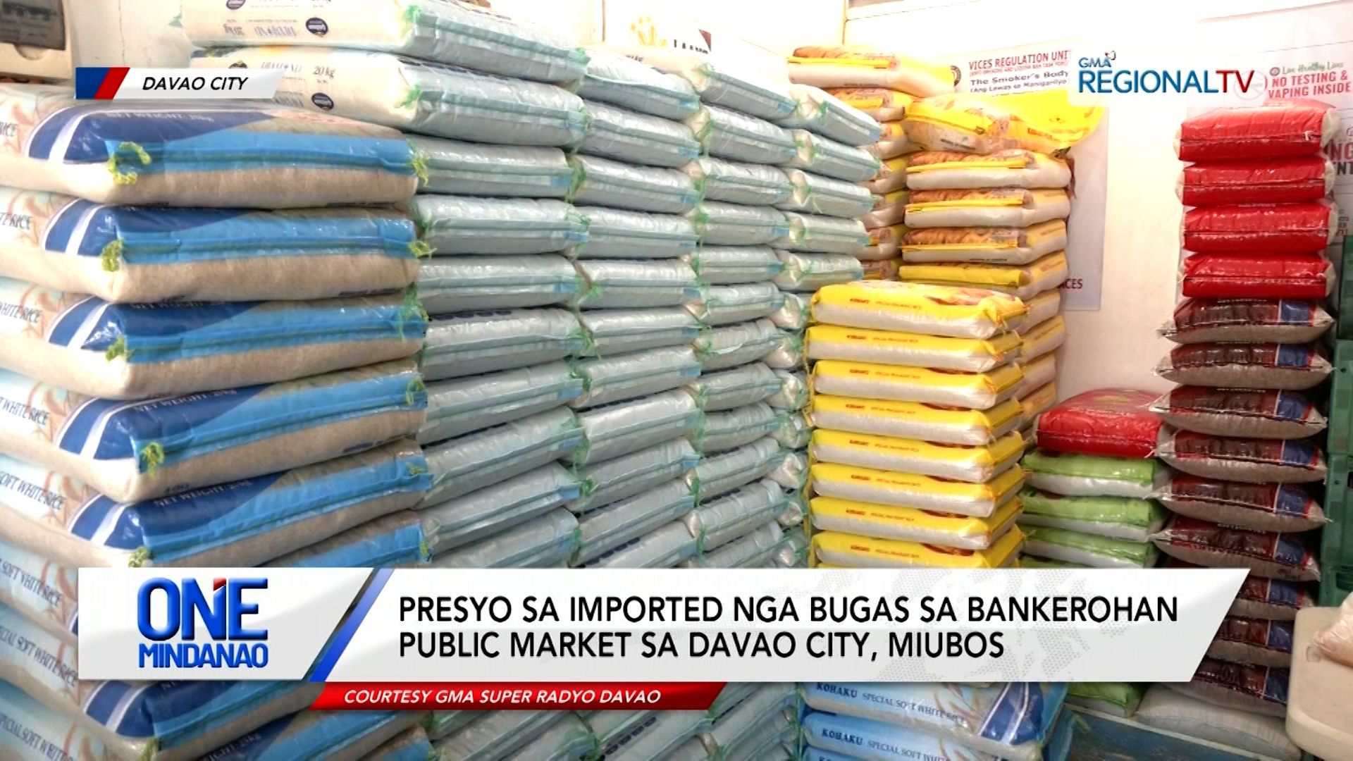 Presyo sa imported nga bugas sa Davao City, miubos | One Mindanao