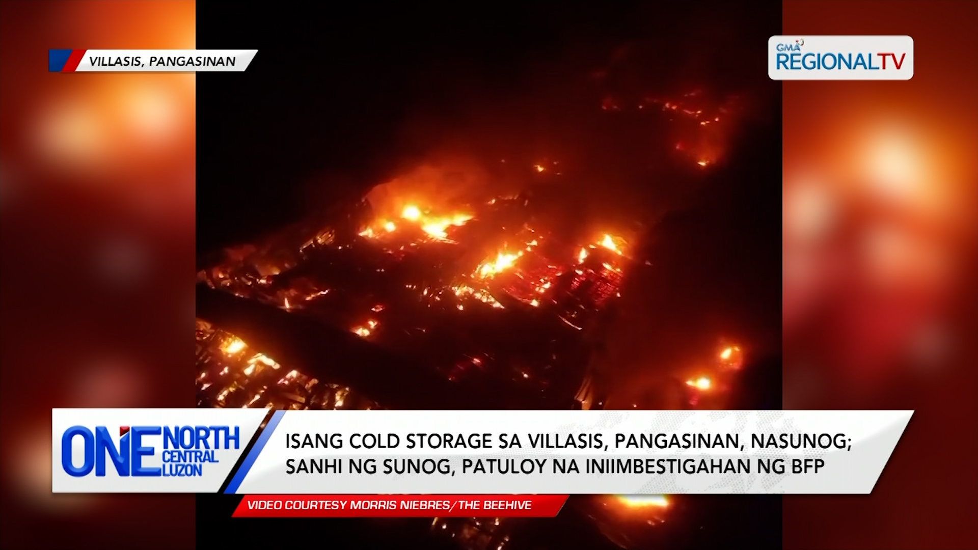 Isang cold storage sa Villasis, Pangasinan, nasunog | One North Central Luzon