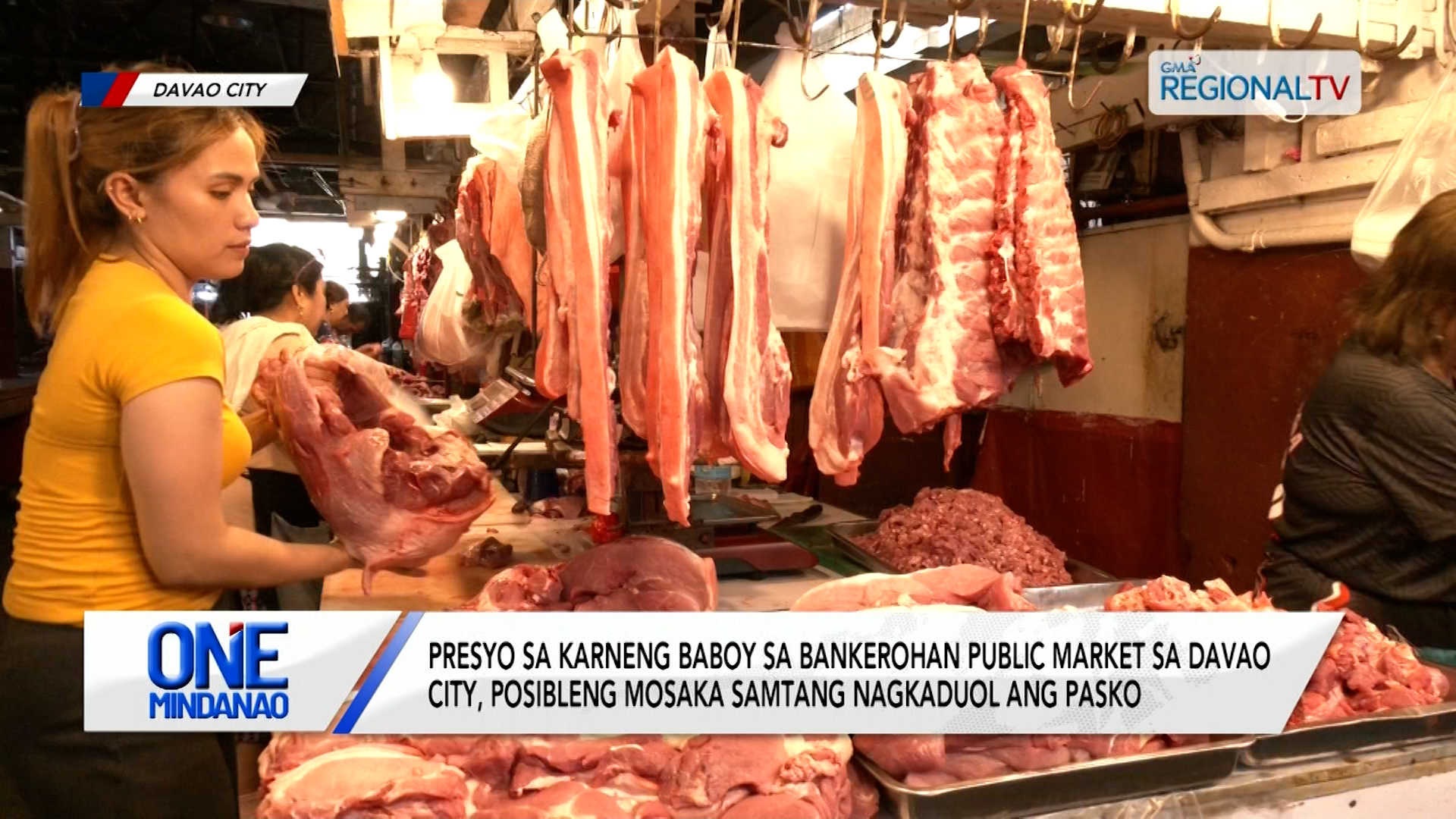 Presyo sa karneng baboy sa Bankerohan Public Market sa Davao City, posibleng mosaka samtang nagkaduo