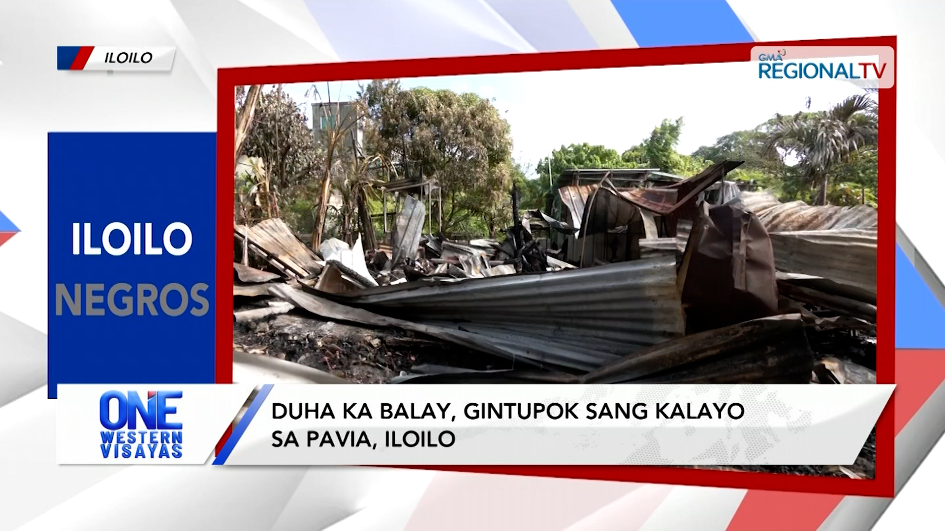 Duha ka balay, gintupok sa kalayo sa Pavia, Iloilo | One Western Visayas