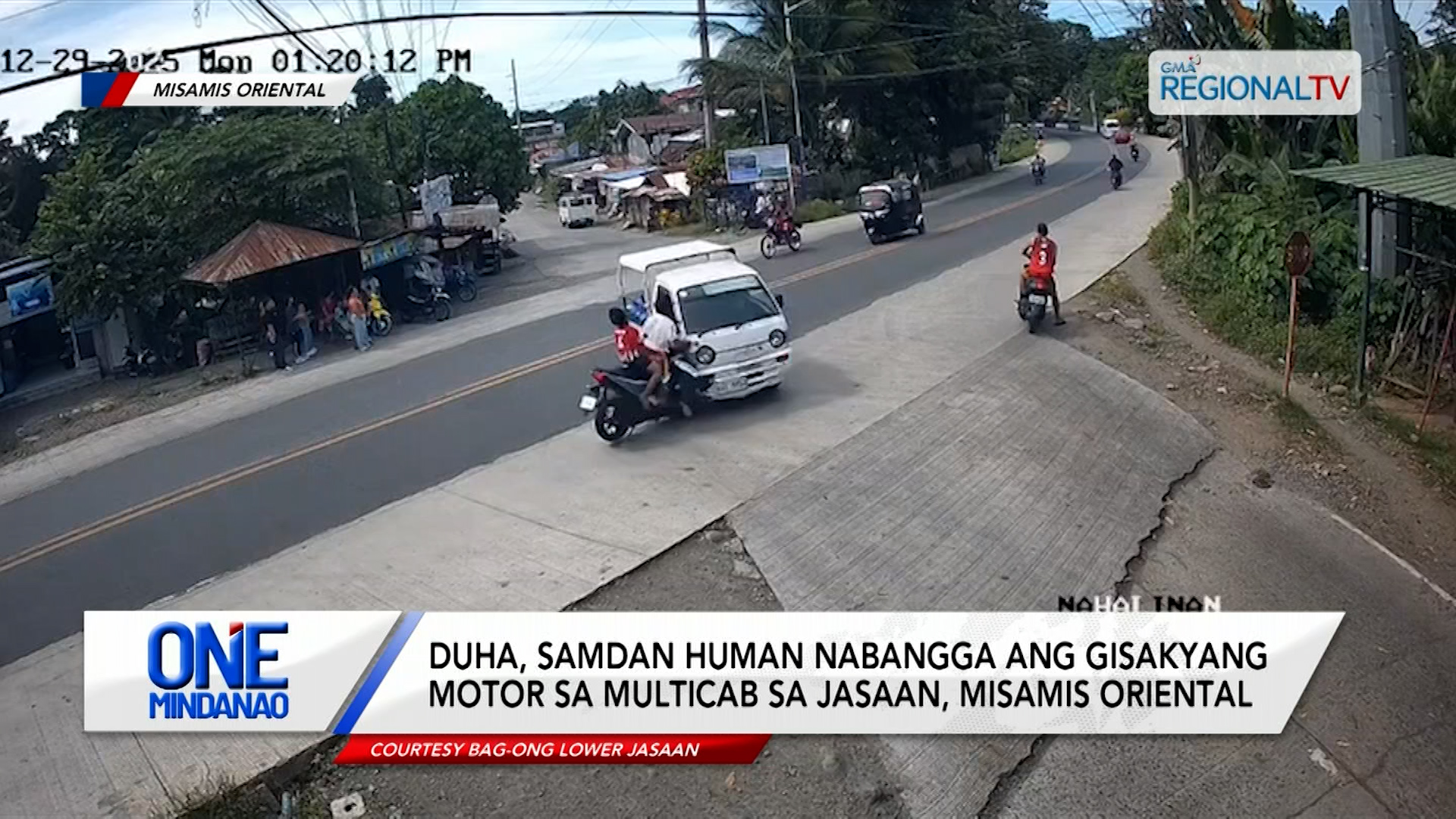 Duha, samdan human nabangga ang gisakyang motor sa multicab | One Mindanao