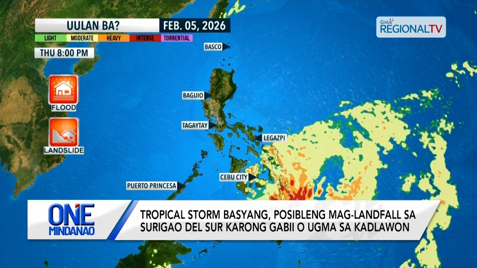 Tropical Storm Basyang, posibleng mag-landfall sa Surigao del Sur | One Mindanao