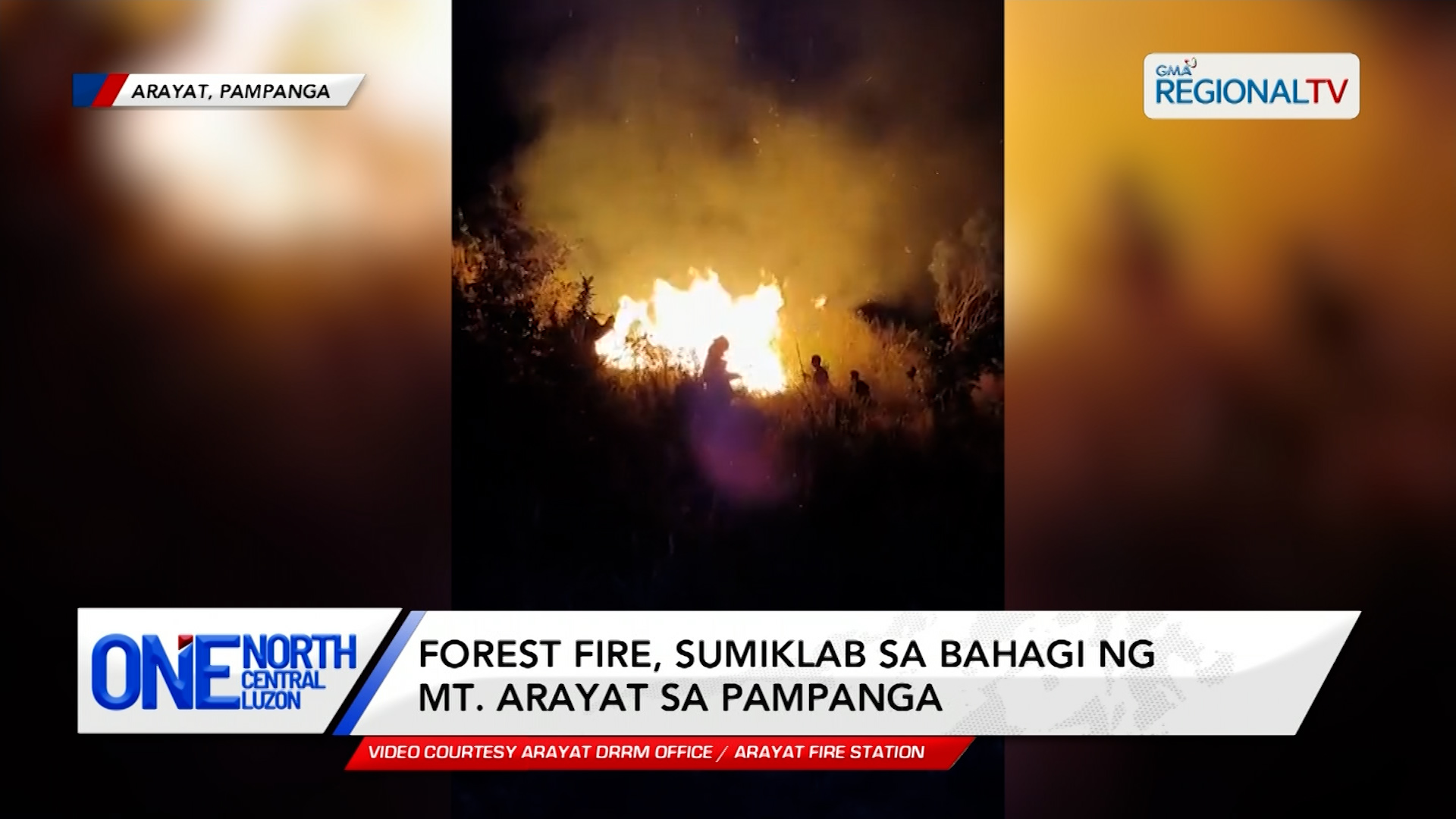 Forest fire, sumiklab sa bahagi ng Mt. Arayat sa Pampanga | One North Central Luzon
