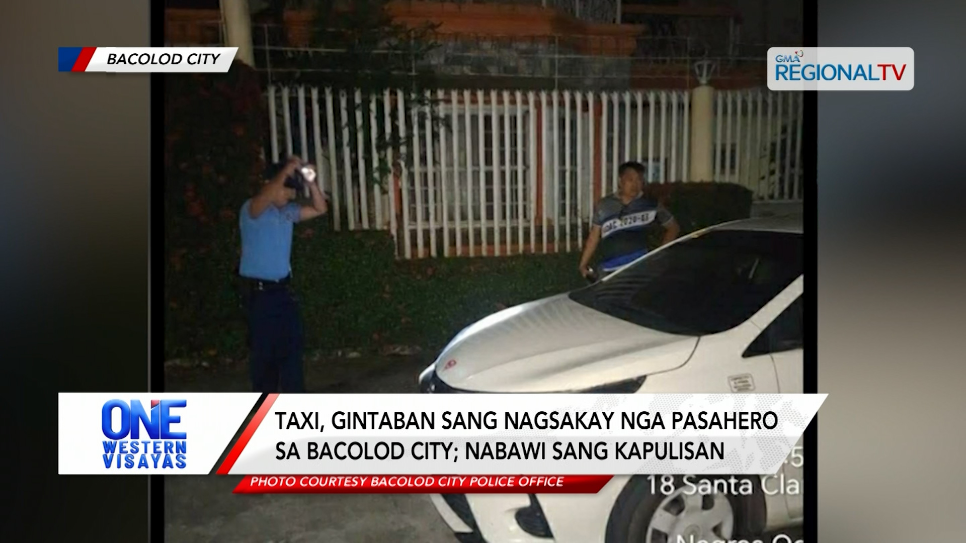 Taxi, gintaban sang nagsakay nga pasahero sa Bacolod City; narekober | One Western Visayas