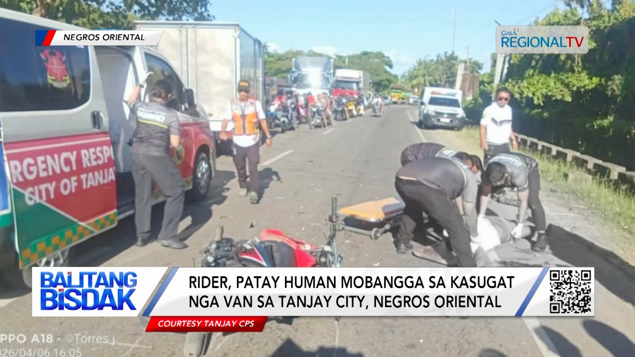 Rider, Patay human mobangga sa Kasugat nga Van sa Tanjay City, Negros Oriental | Balitang Bisdak