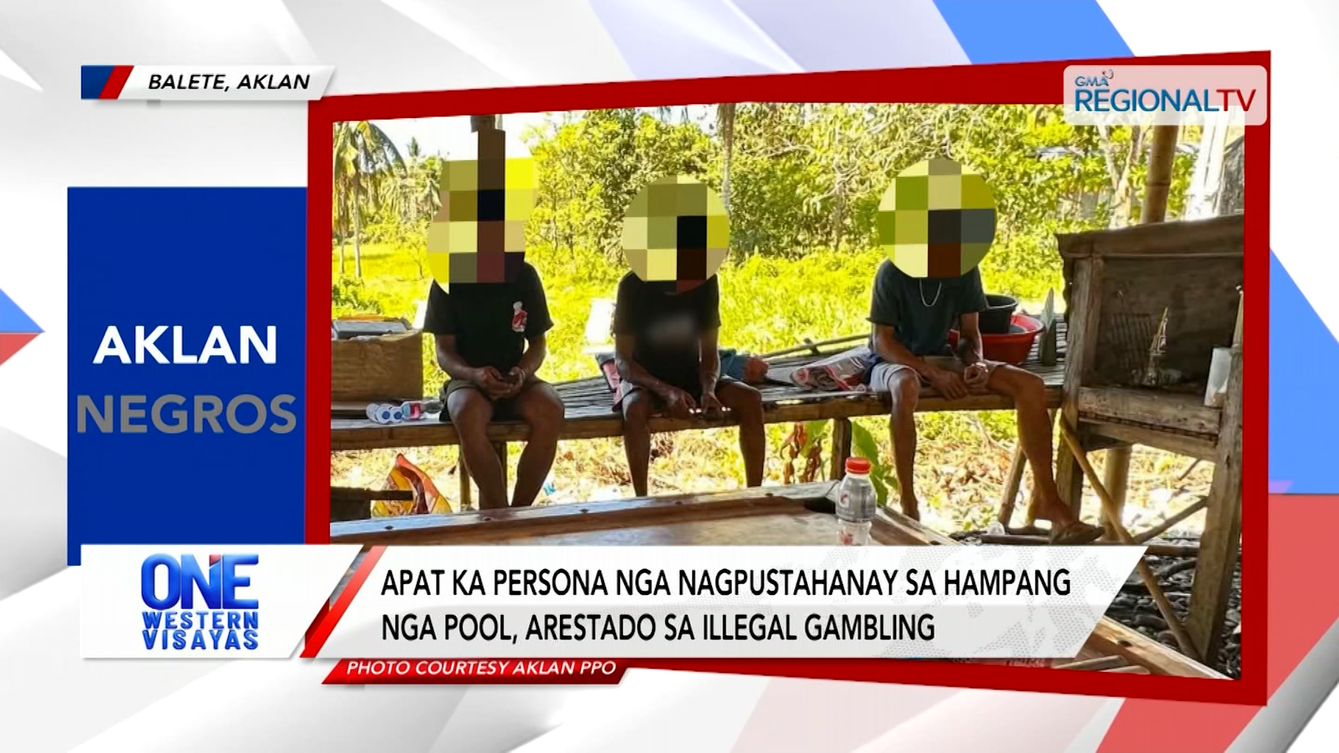 4 ka persona nga nagpustahanay sa hampang nga pool arestado sa illegal gambling| One Western Visayas