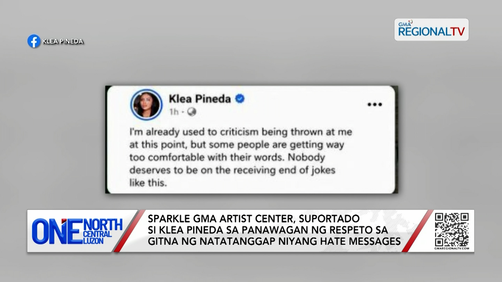 Sparkle, suportado si Klea Pineda sa panawagan ng respeto | One North Central Luzon