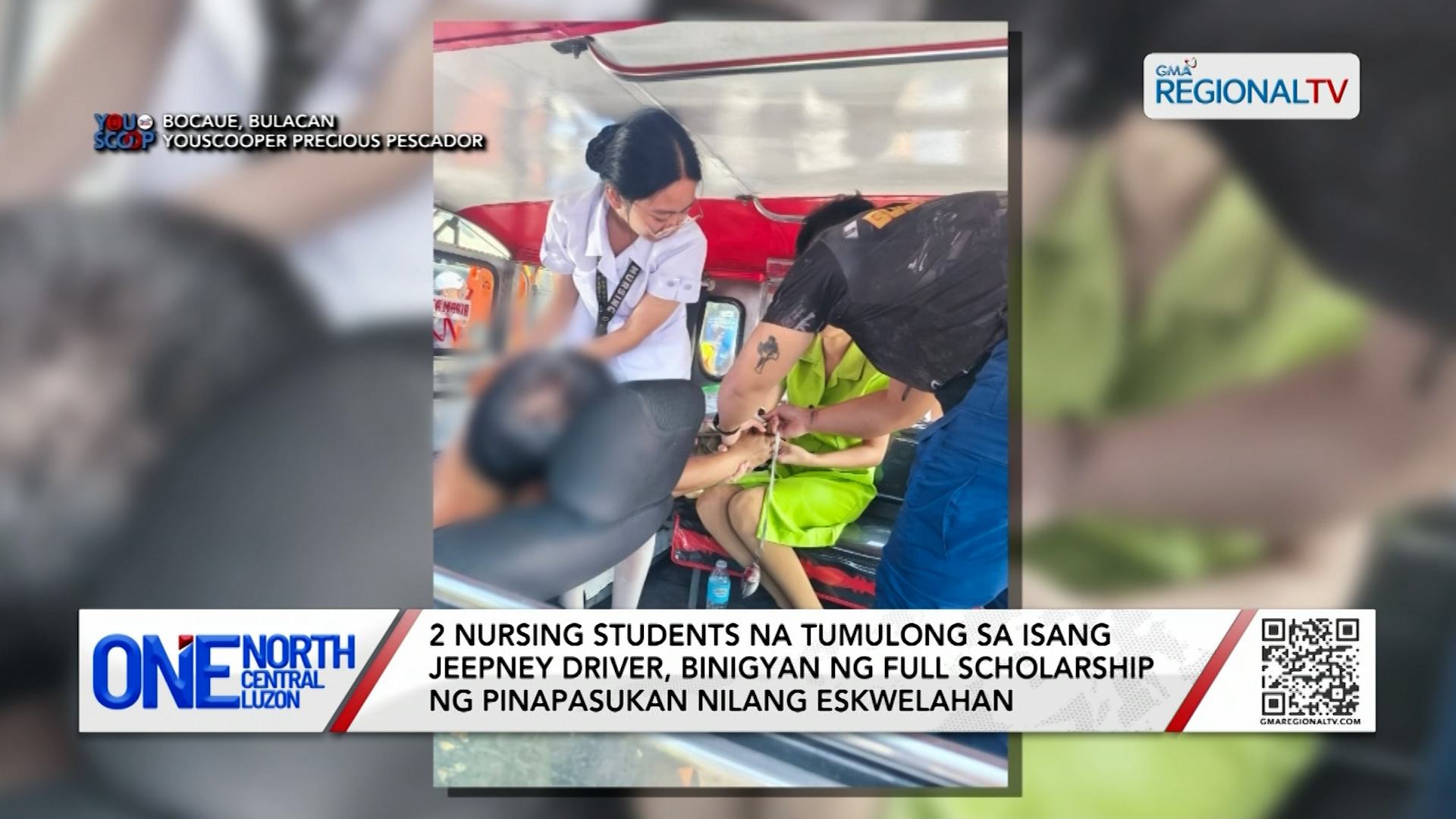 2 nursing students na tumulong sa driver, binigyan ng full scholarship | One North Central Luzon