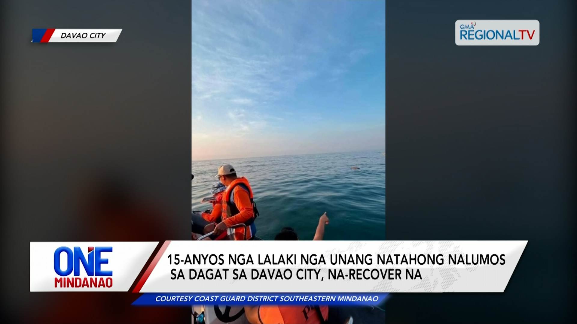 Lalaki nga unang natahong nalumos sa dagat sa Davao City, na-recover na I One Mindanao