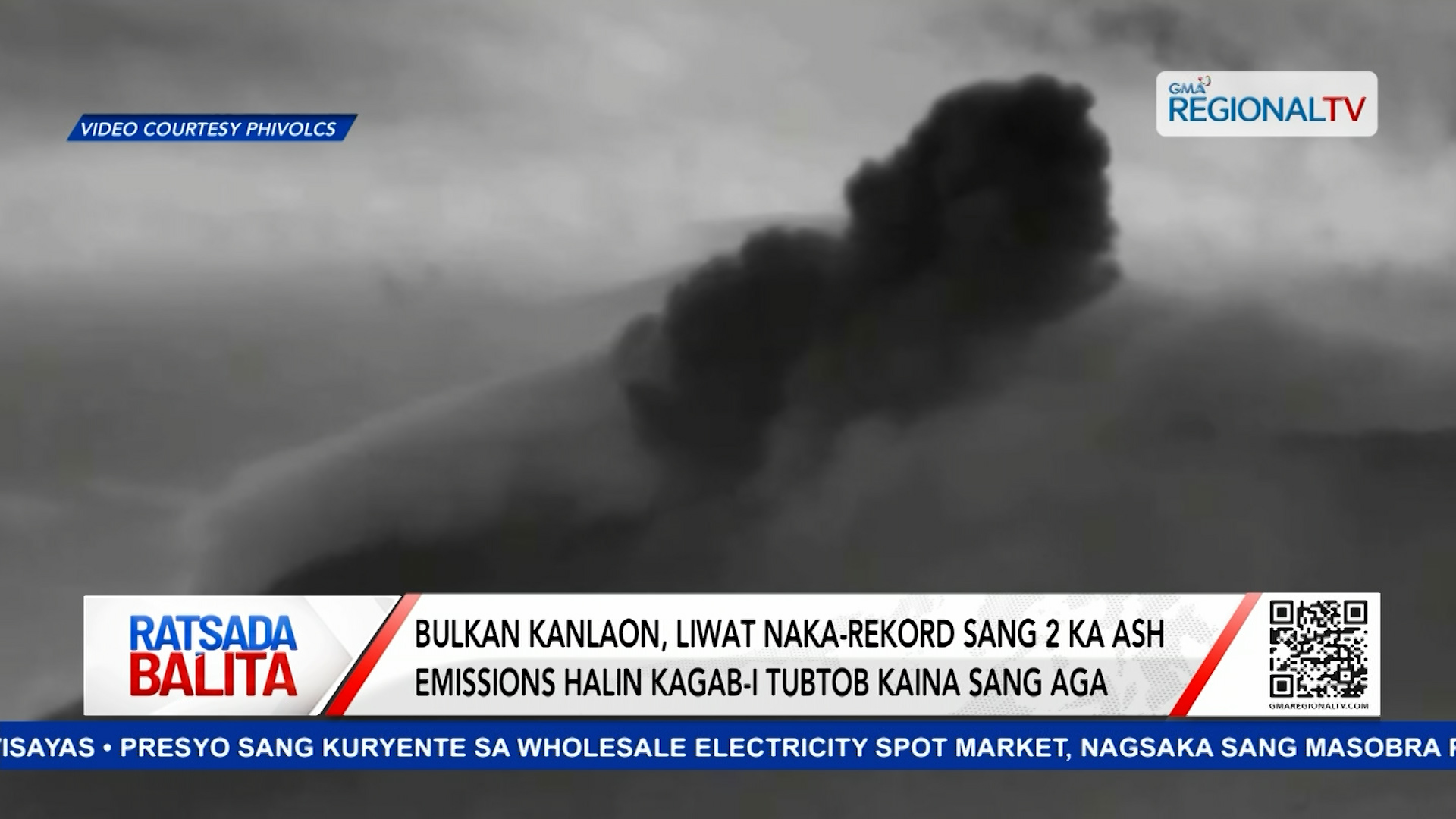 Bulkan Kanlaon, liwat naka-rekord sang 2 ka ash emissions halin kagab-i | Ratsada Balita