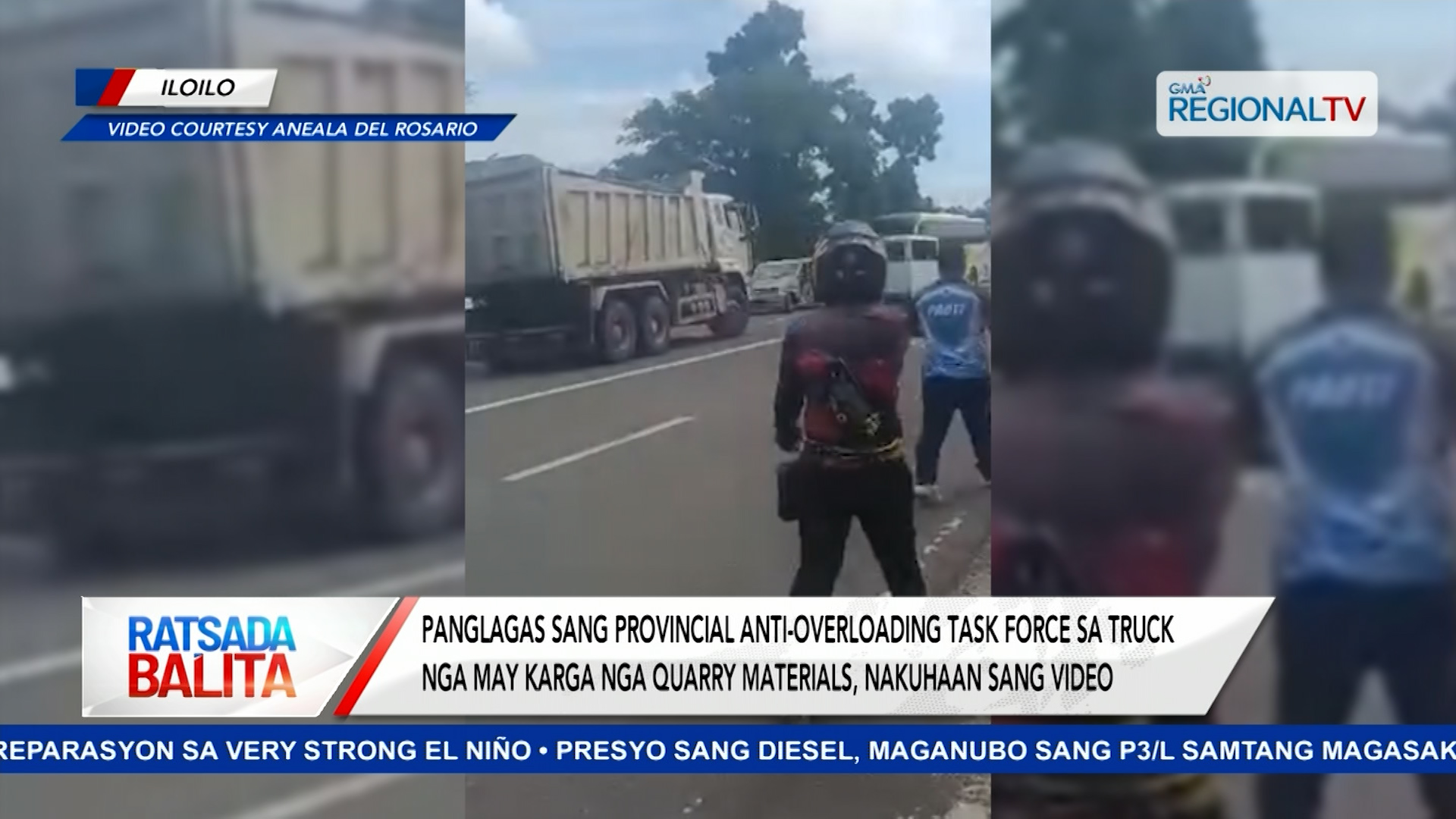 Panglagas sang Provincial task force sa truck nga may karga nga quarry materials | Ratsada Balita