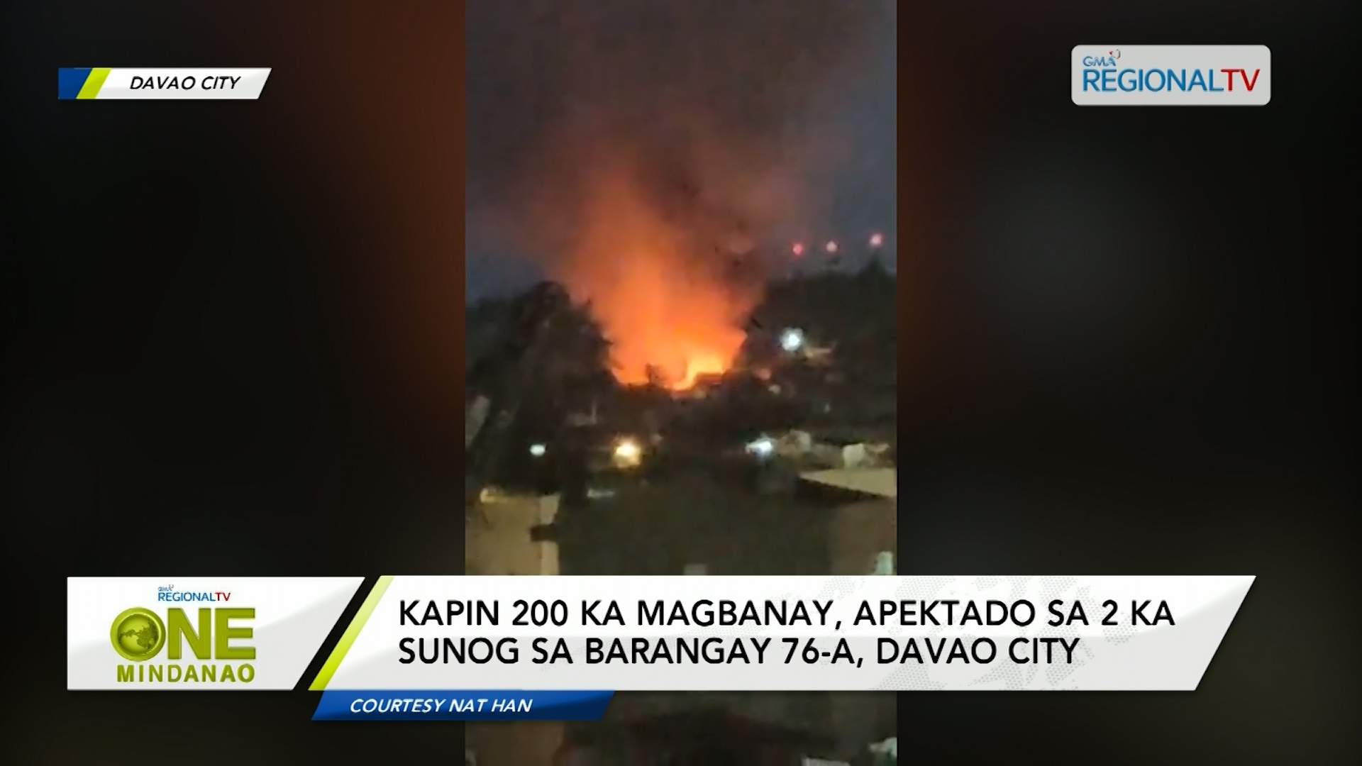 Kapin 200 ka magbanay, apektado sa 2 ka sunog sa Davao City