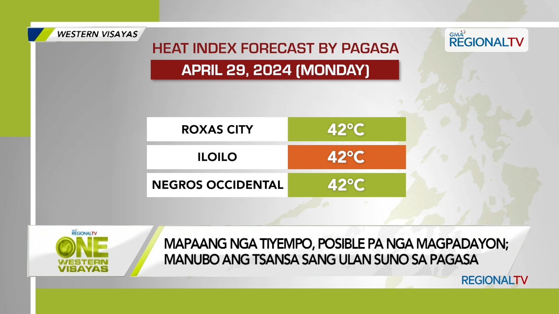 Mapaang nga tiyempo, nagadala sang manubo nga tsansa sang ulan suno sa PAGASA