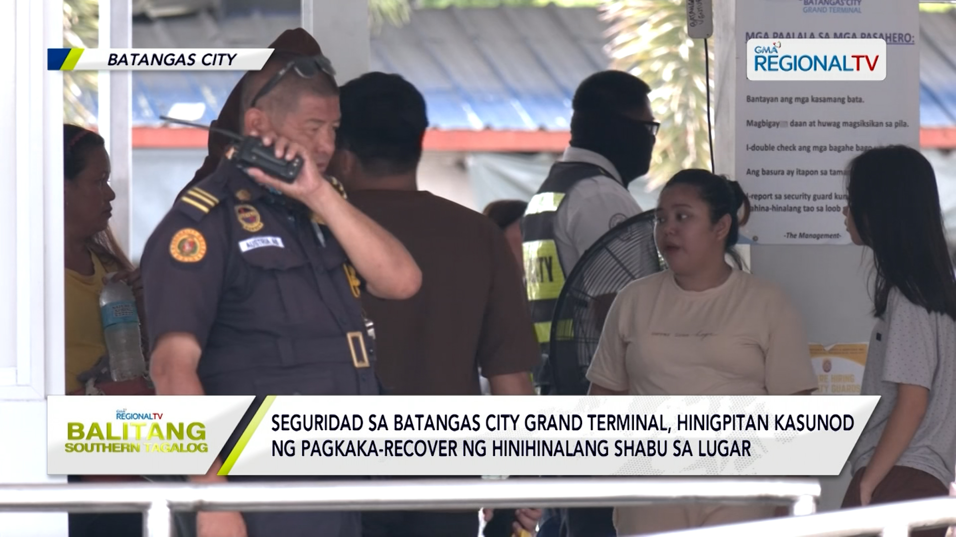 Seguridad sa Batangas City Grand Terminal, mas hinigpitan