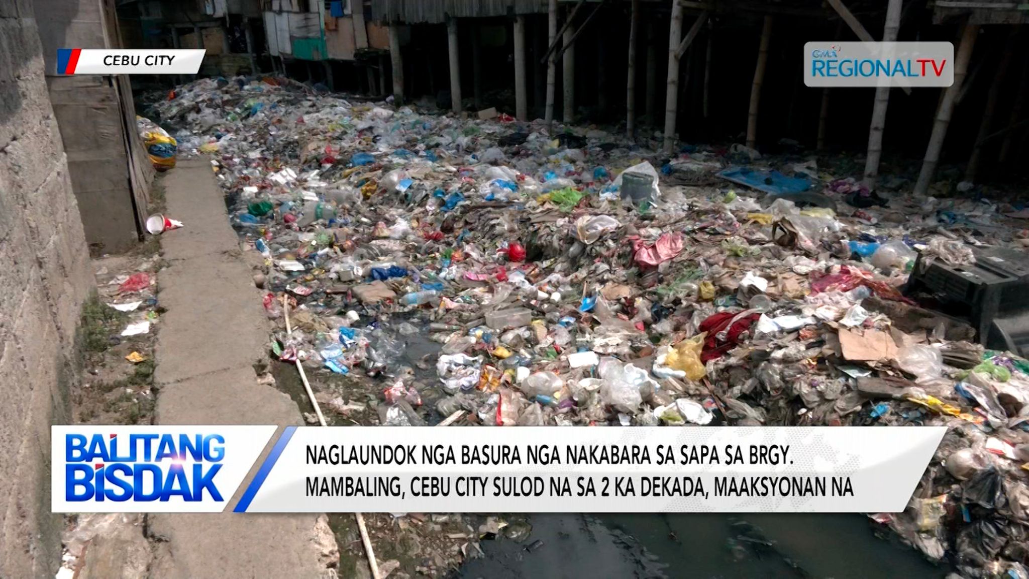 Mga basura nga nakabara sa sapa sa Brgy. Mambaling, maaksyonan na