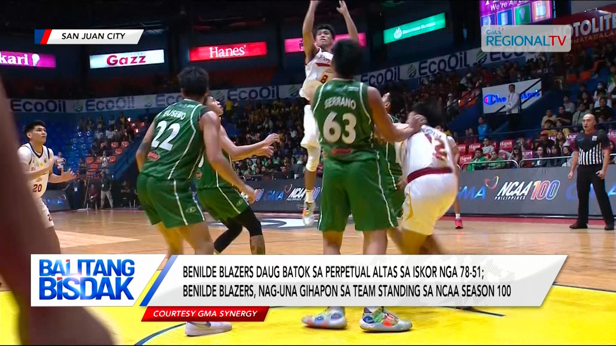 Game On| Benilde Blazers, padayong nag-una sa team standing