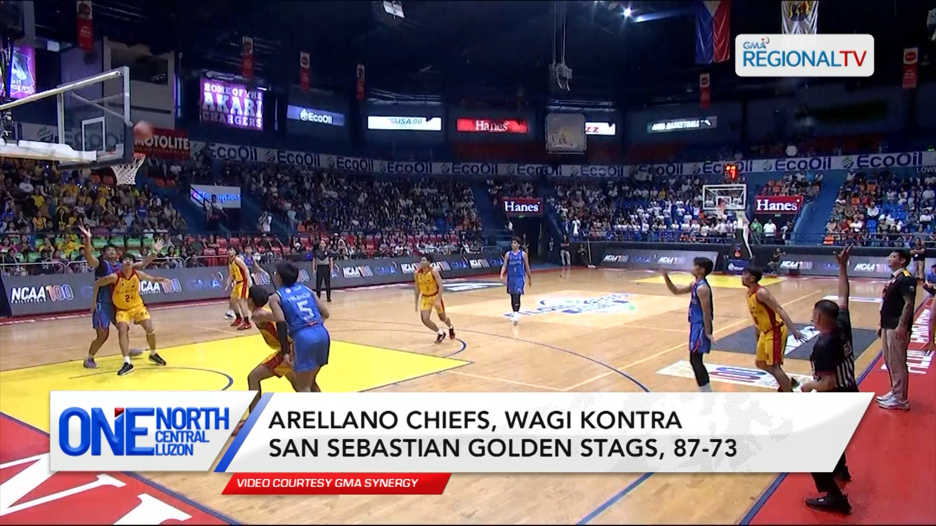 Arellano Chiefs, wagi kontra San Sebastian Golden Stags, 87-73