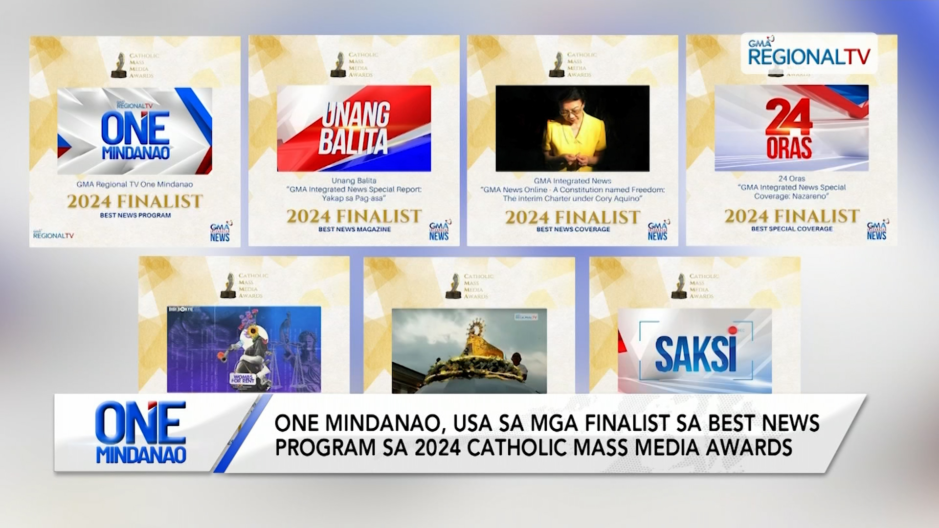 Unom ka programa sa GMA Integrated News, finalist sa 2024 CMMA