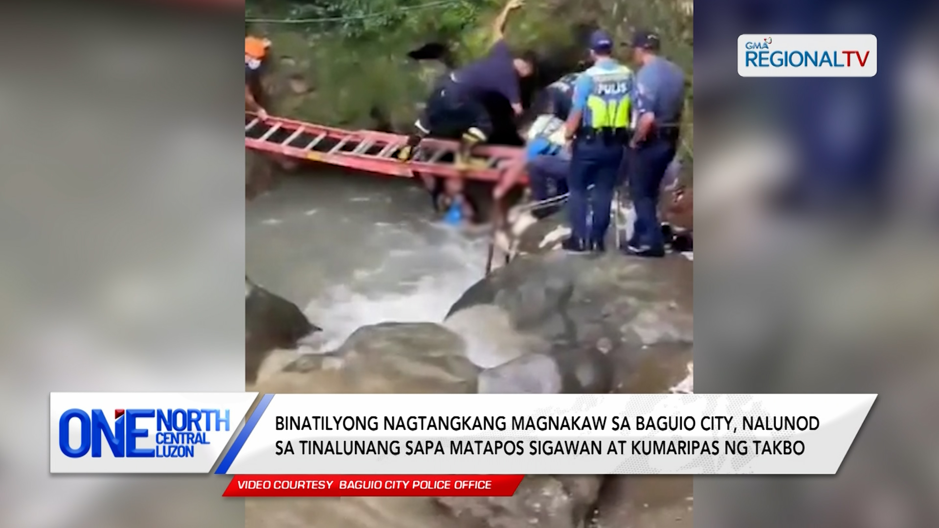 Binatilyong nagtangkang magnakaw, nalunod sa tinalunang sapa