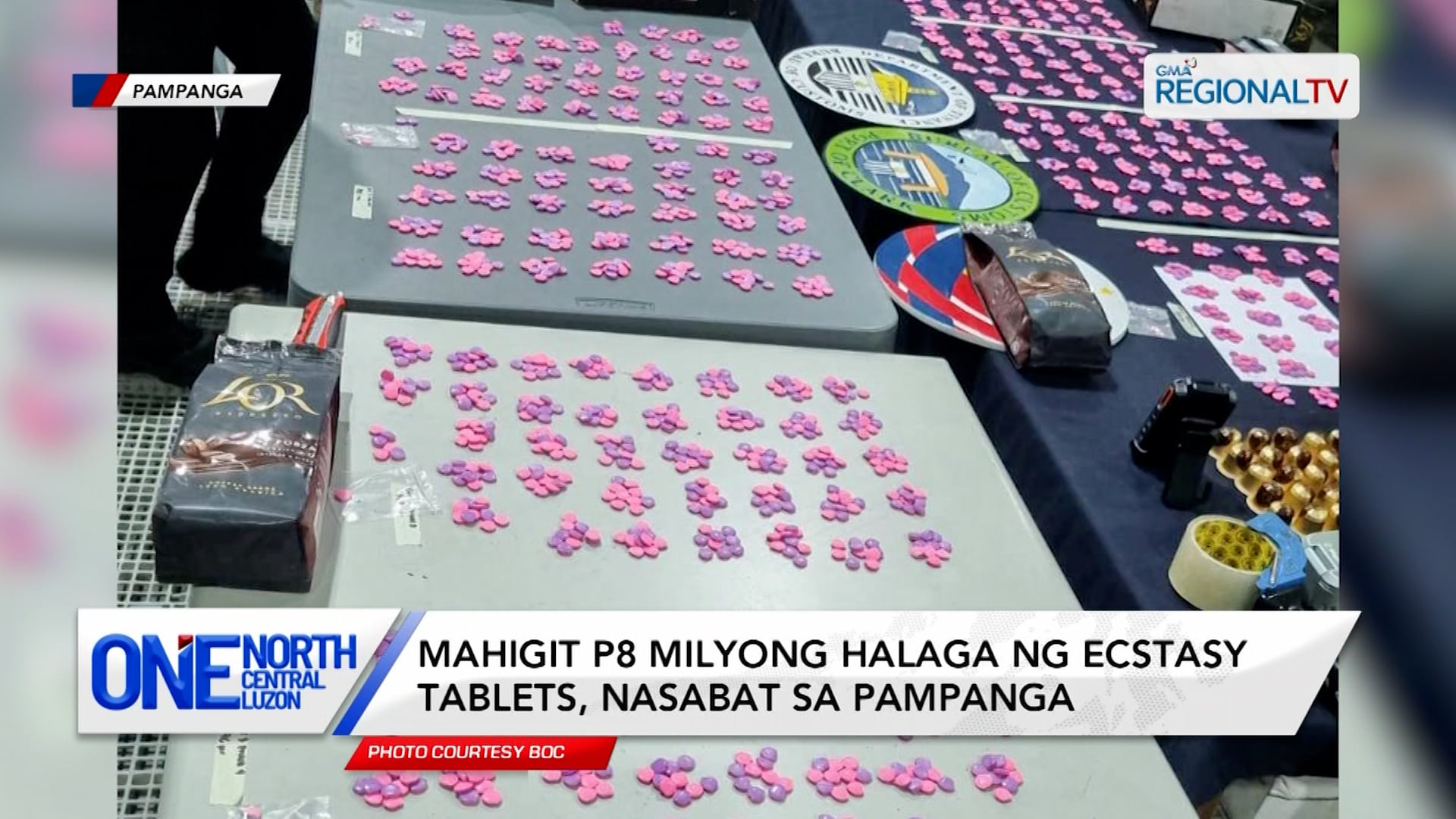 Mahigit P8 milyong halaga ng ecstasy tablets, nasabat sa Pampanga