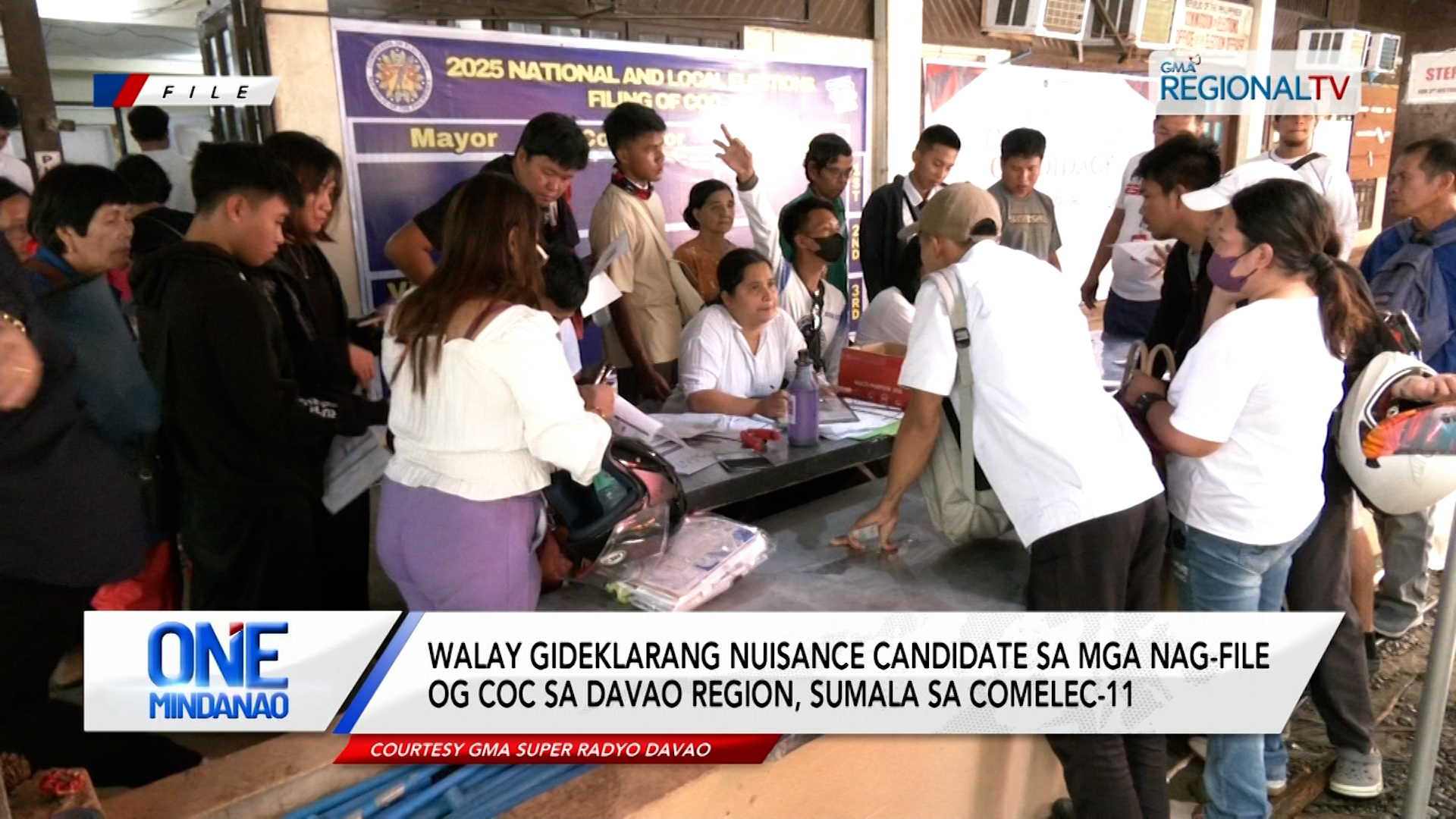 COMELEC-11, walay gideklarang nuisance candidate sa mga nag-file og COC