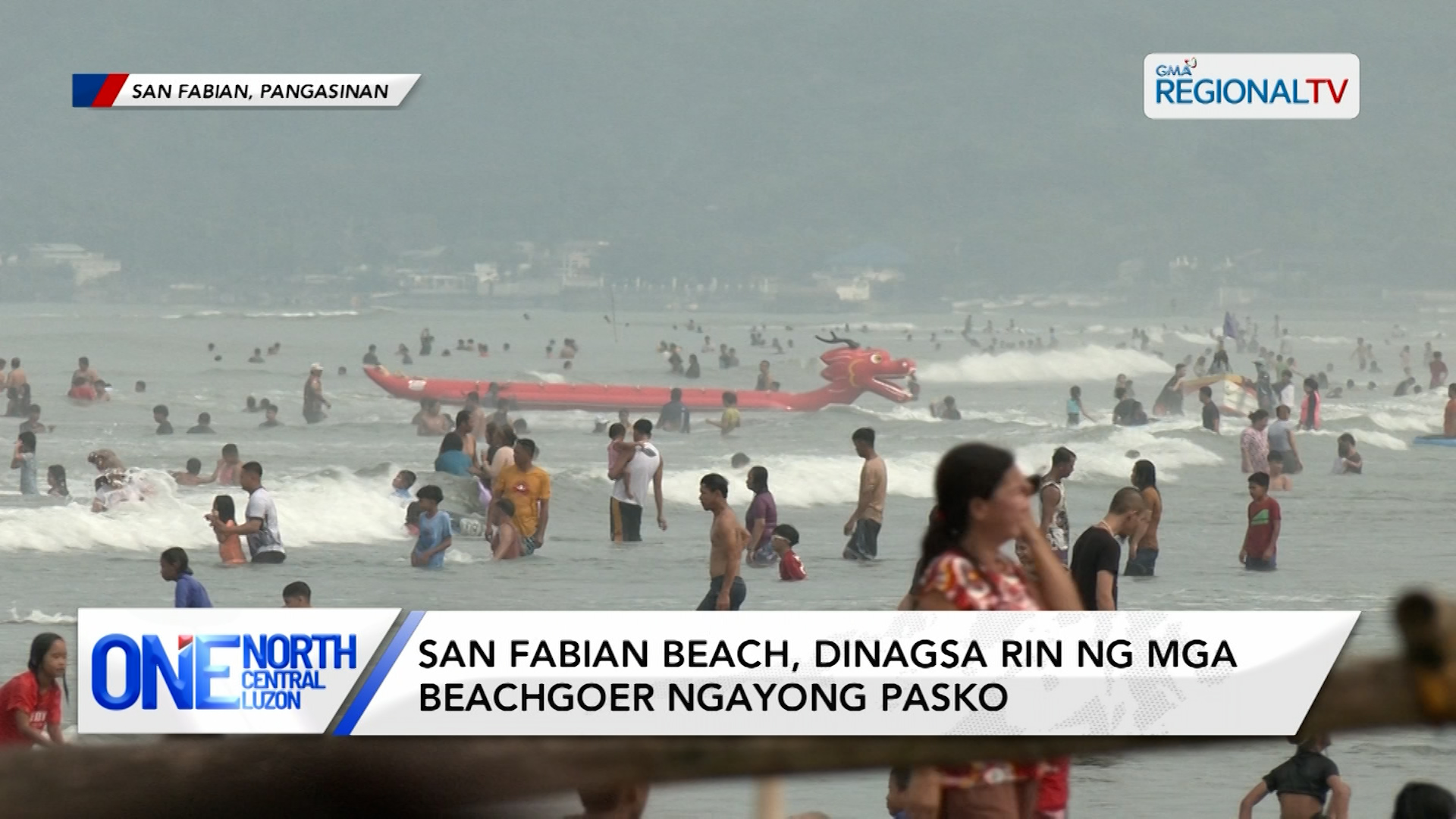 San Fabian Beach, dinagsa rin ng mga beachgoer ngayong Pasko