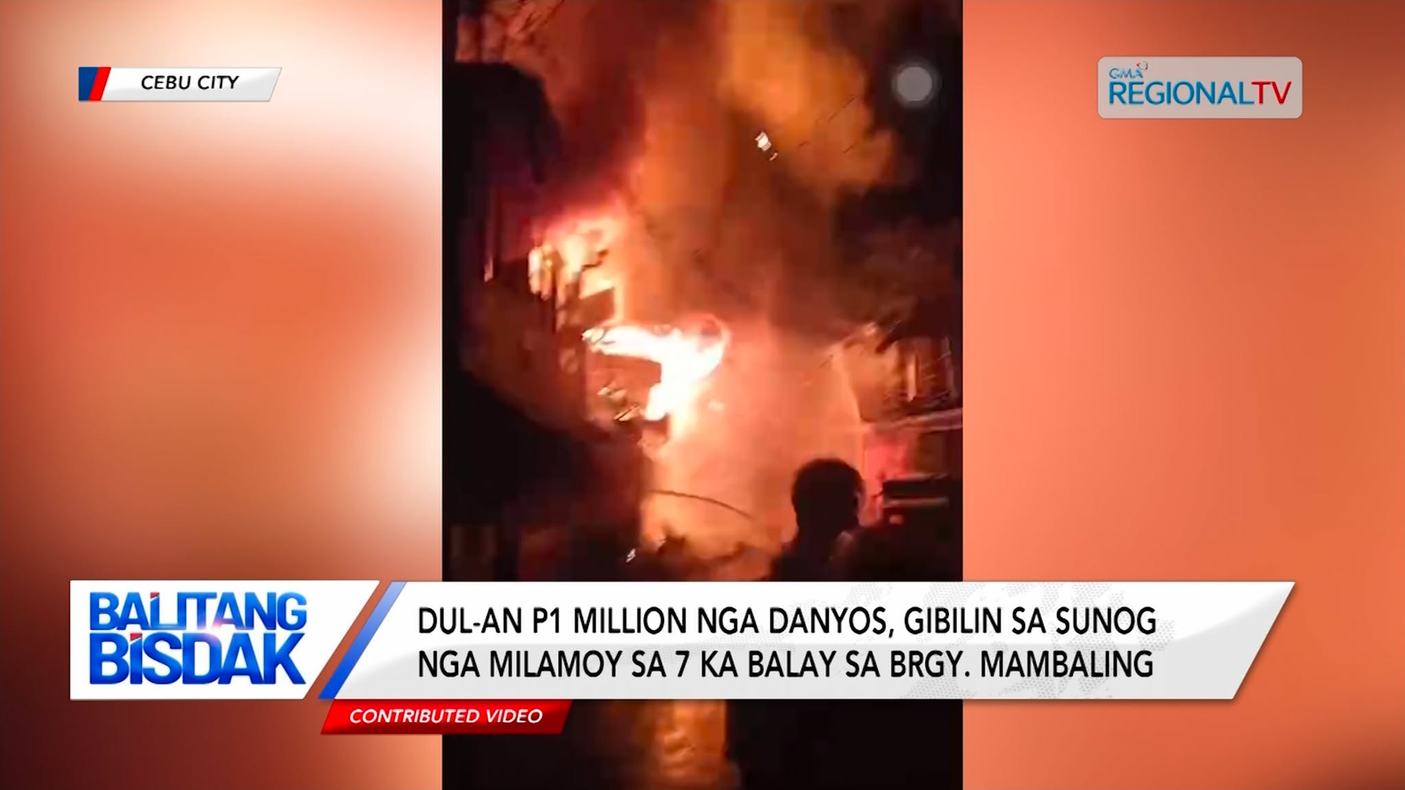 Dul-an P1 million nga danyos, gibilin sa sunog sa Brgy. Mambaling