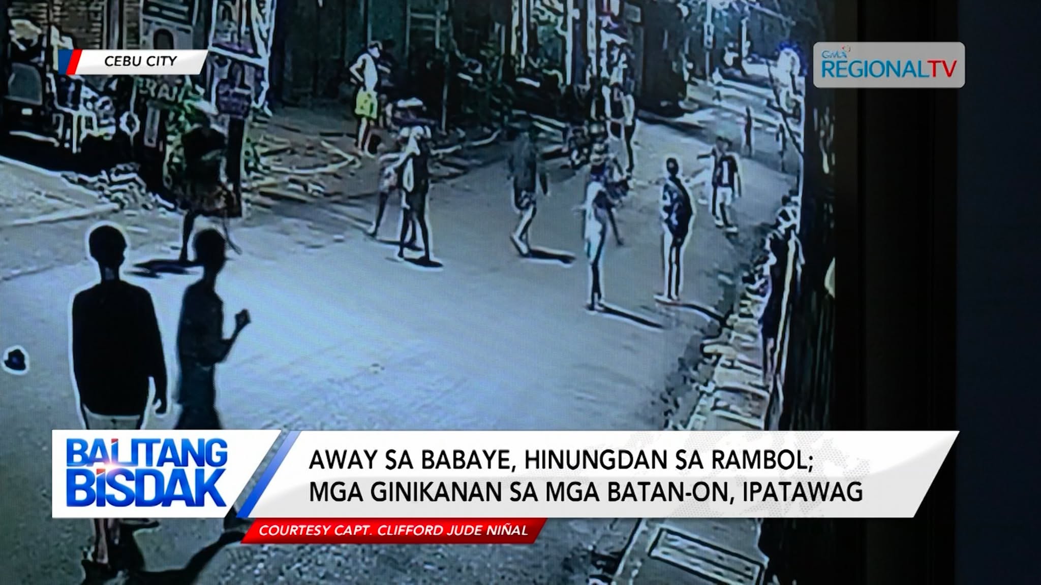 Rambol sa 2 ka grupo sa mga batan-on sa Brgy. San Nicolas Proper, nahuli-cam
