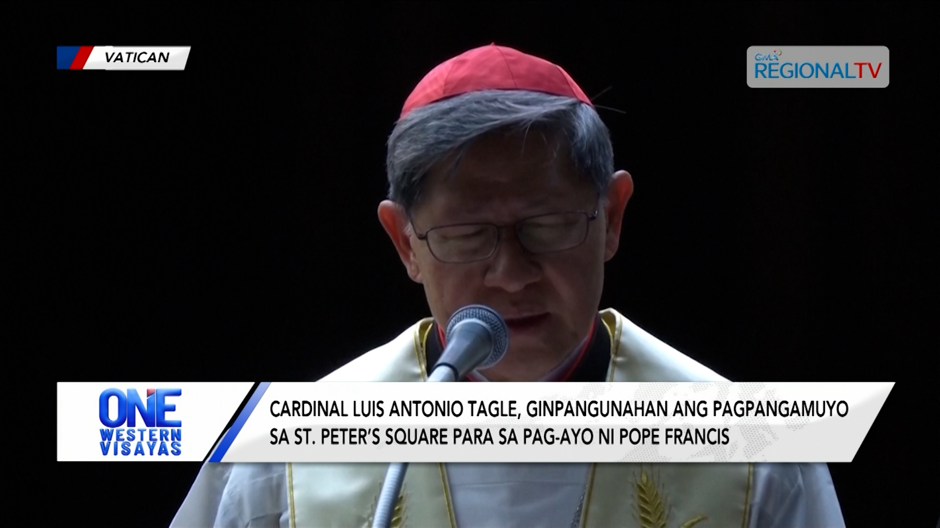 Cardinal Tagle, ginpangunahan ang pagpangamuyo sa  pag-ayo ni Pope Francis