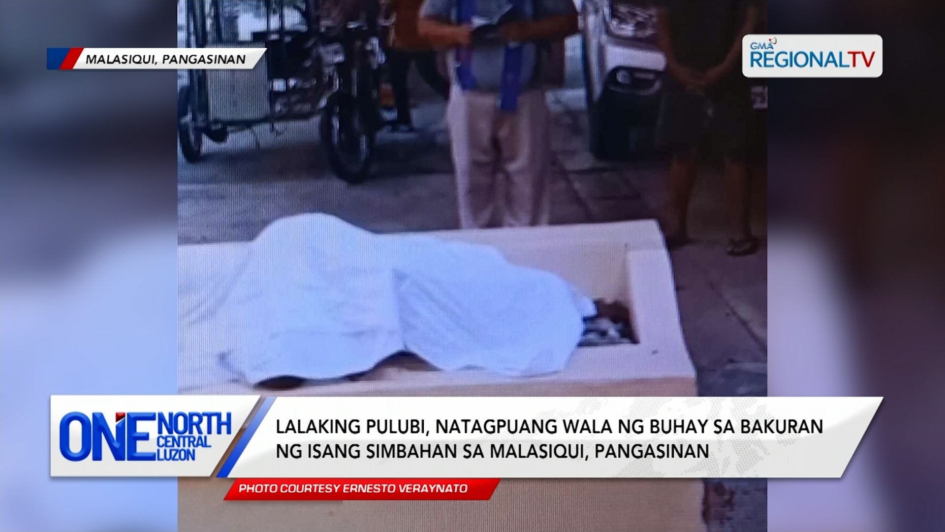 Isang pulubi, natagpuang wala ng buhay sa bakuran ng isang simbahan