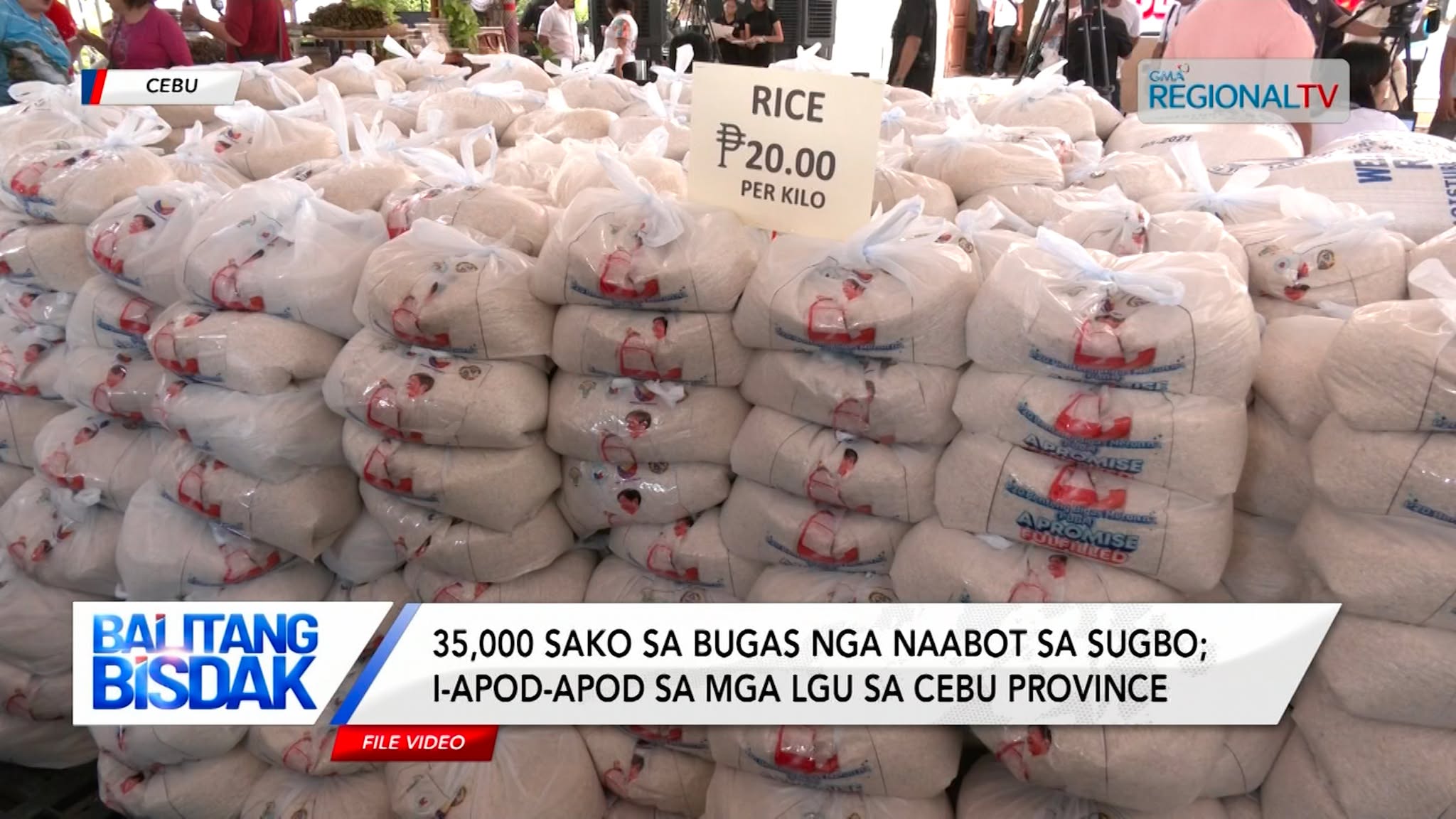 Pagpamaligya sa P20/kilo nga bugas sa pipila ka LGU sa Cebu, gipadayon