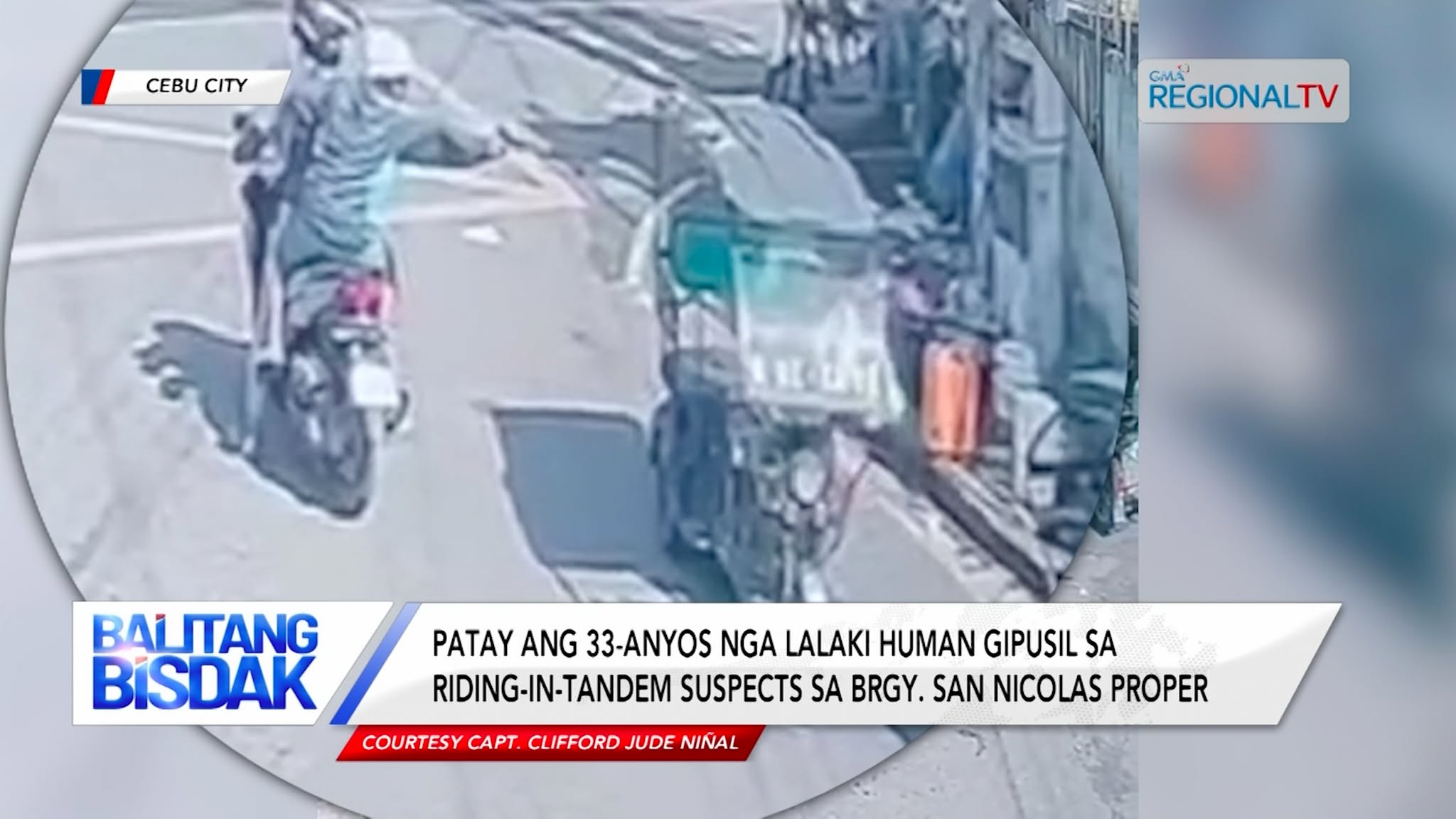 Patay ang lalaki human gipusil sa riding-in-tandem sa Brgy. San Nicolas Proper