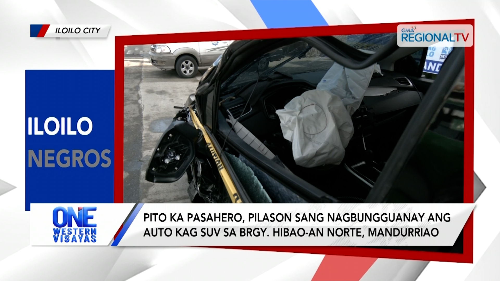7 ka pasahero, pilason sang nagbungguanay ang auto kag SUV sa Mandurriao | One Western Visayas