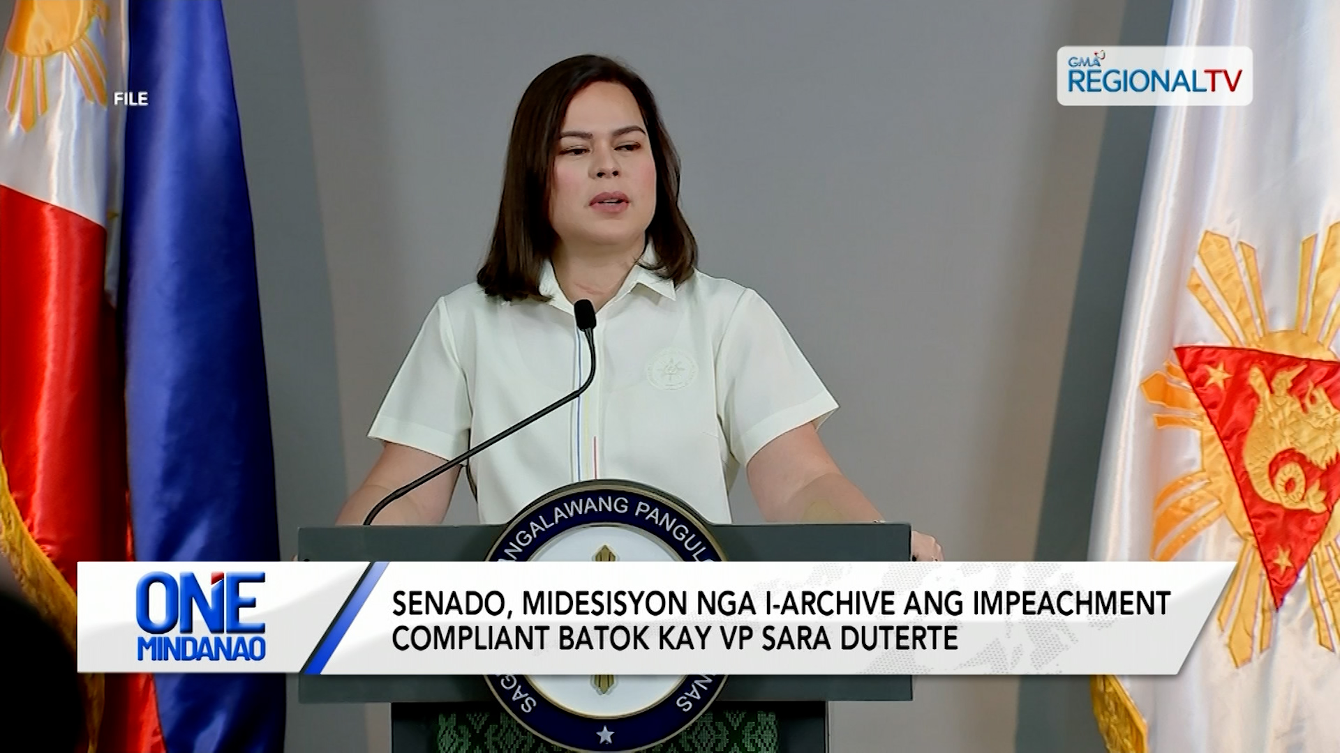 Senado, midesisyon nga i-archive ang impeachment compliant batok kay VPSD | One Mindanao