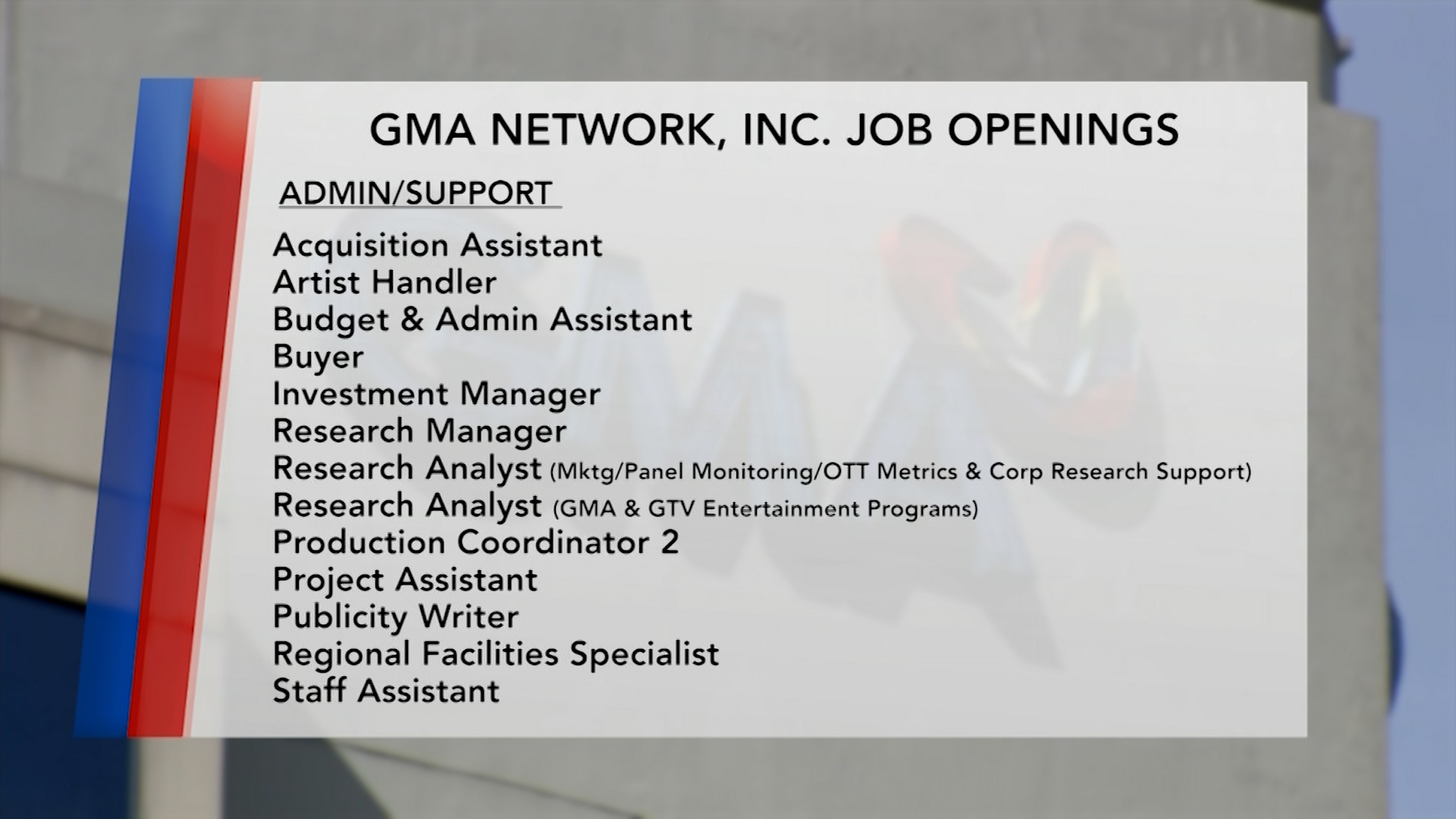 Mga trabahong maaaring apply-an sa GMA Network | One North Central Luzon